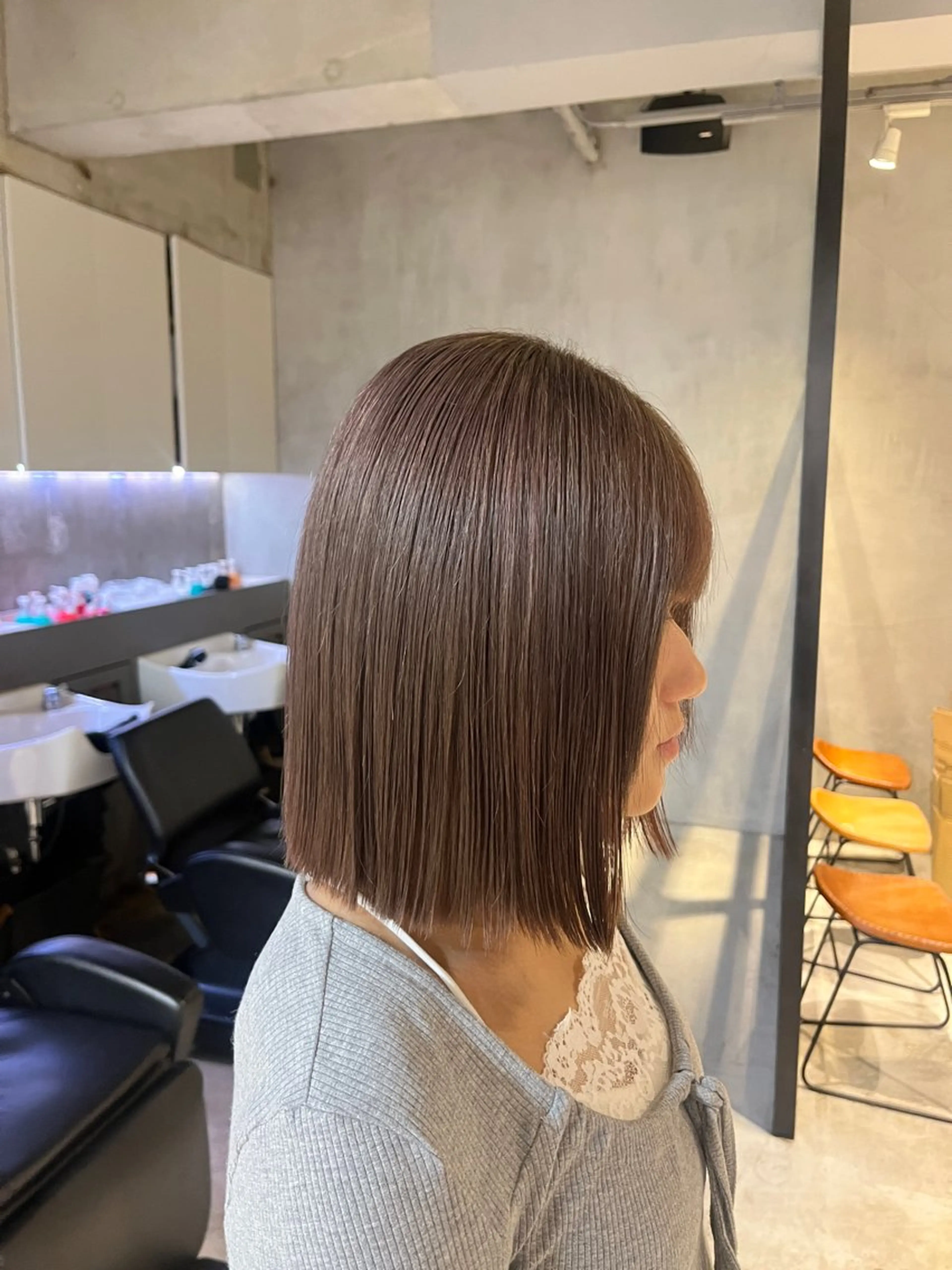 ミディアム カラー ヘアカラー elima 調布所属・ちせ/ 透明感カラー /調布˚ 🦢₊✧のヘアスタイル