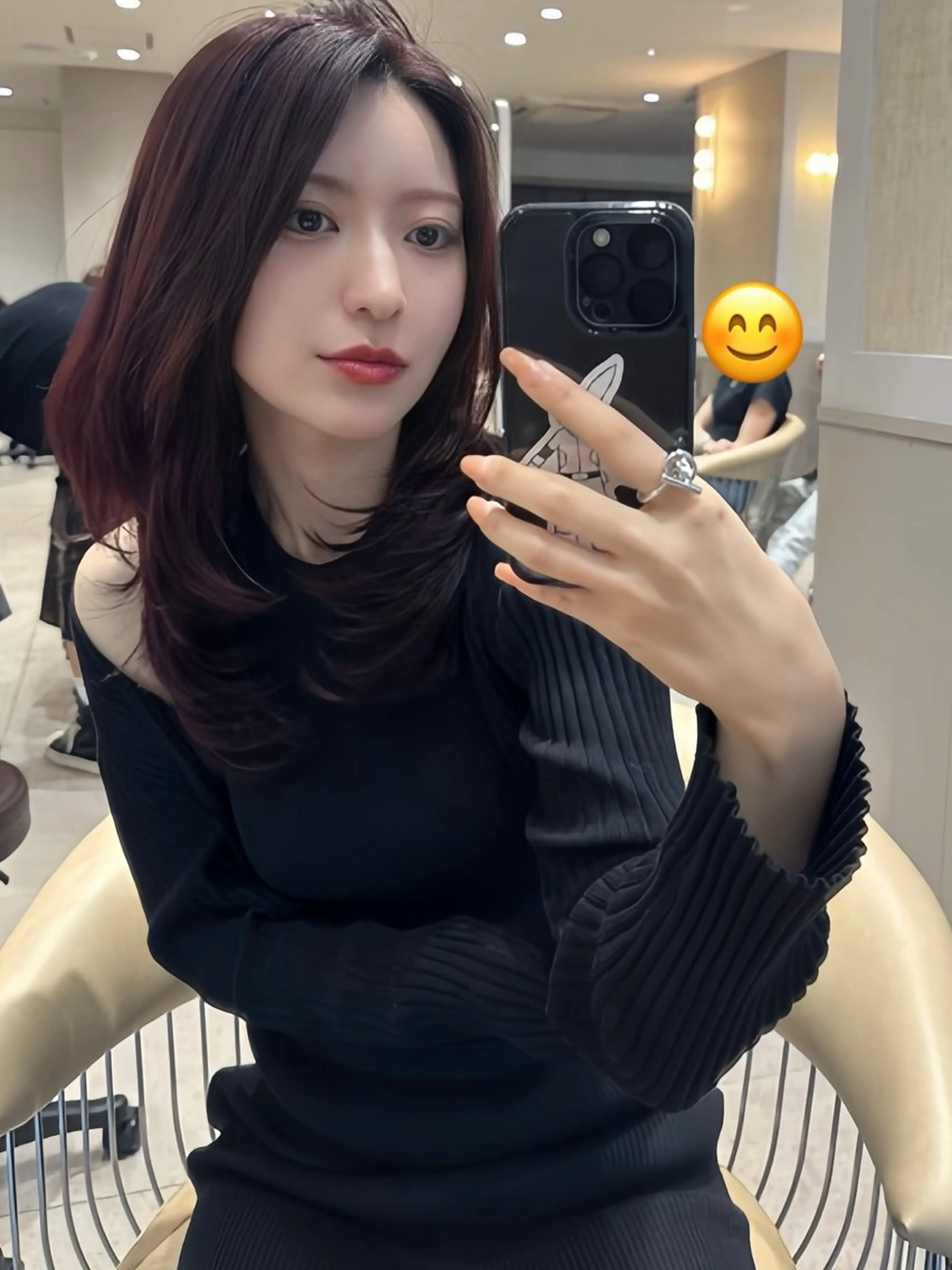 セミロング カット ヘアカラー トリートメント 彼ウケ抜群🎀垢抜け 艶暗髪🪞一輝のヘアスタイル