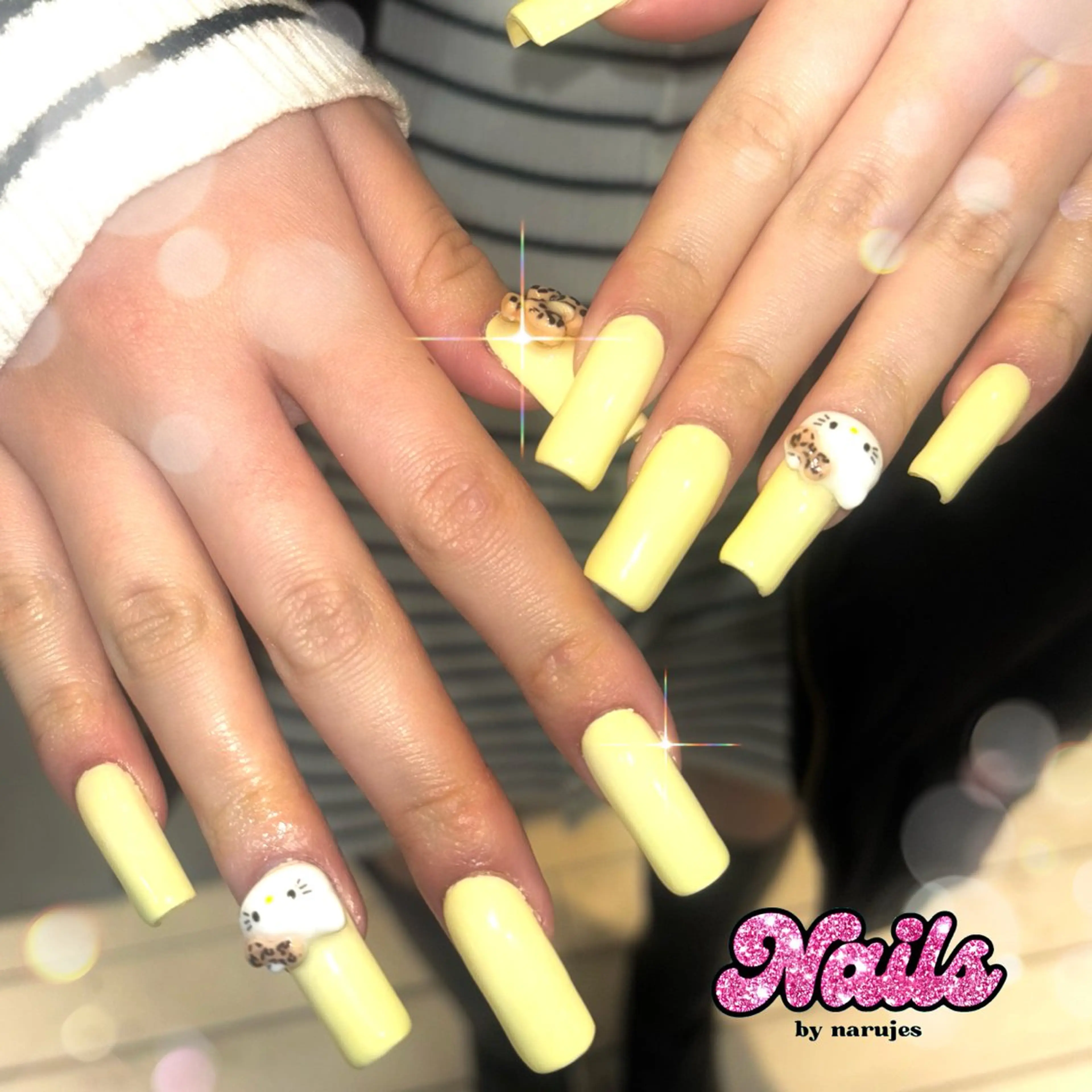 ネイル ロングネイル ハンドネイル ギャルネイル🧸💖 narujesのネイルデザイン