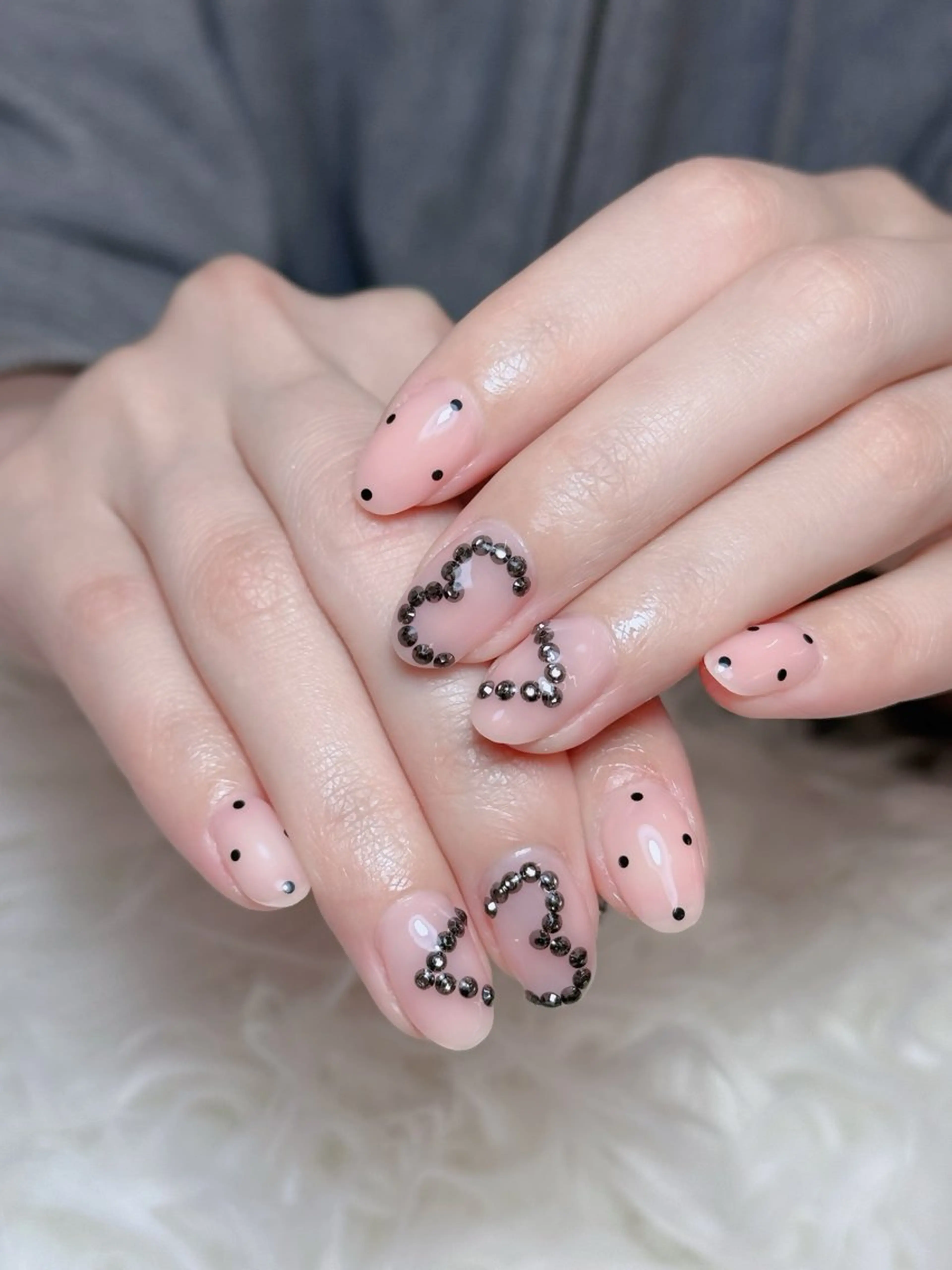 ネイル オーロラネイル チークネイル 長さ出し フレンチネイル ハロウィン ハンドネイル Lumi Nail 新大久保3‘のネイルデザイン