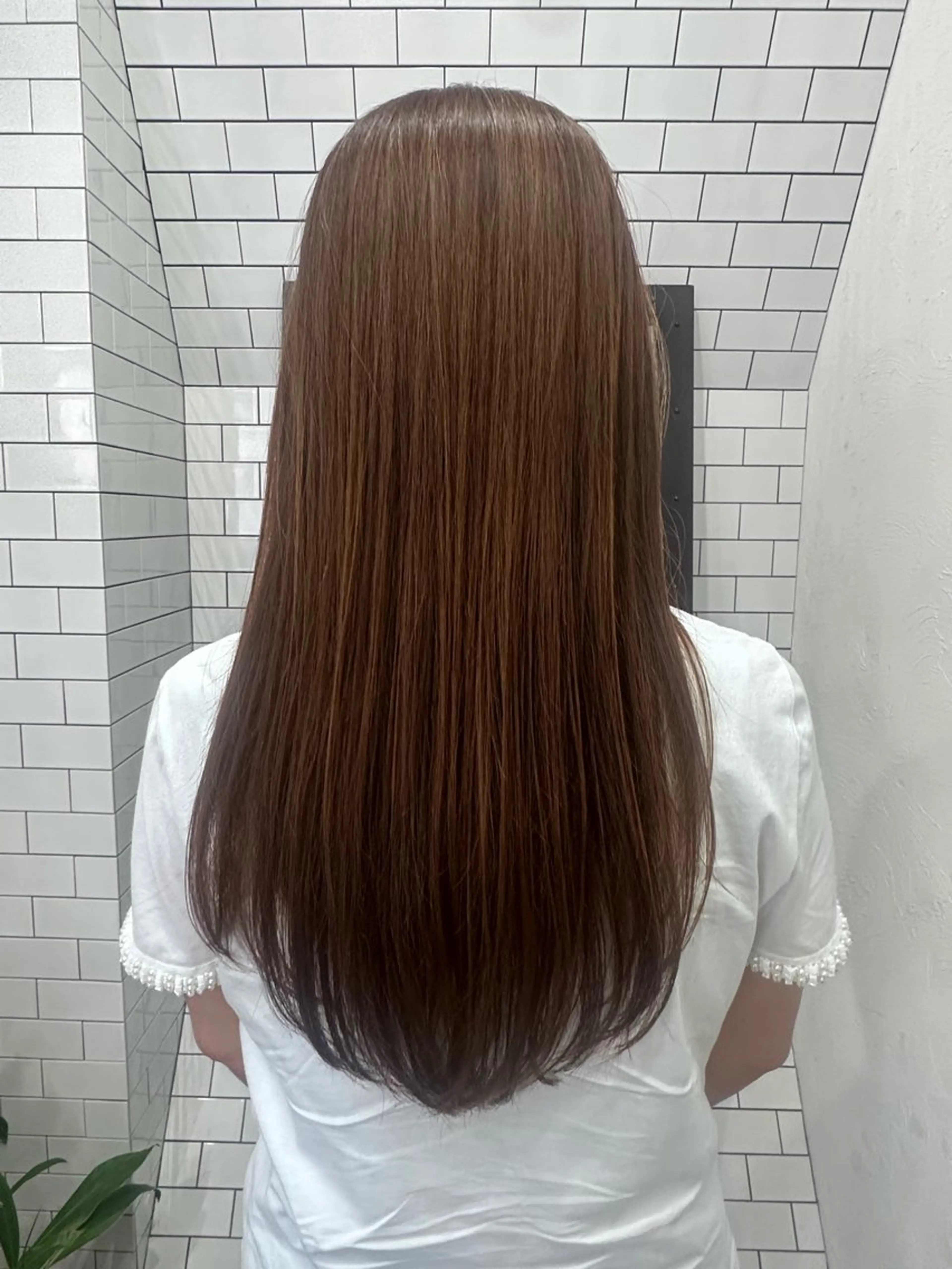 ロング カット 縮毛矯正 トリートメント 妙見 知洋のヘアスタイル