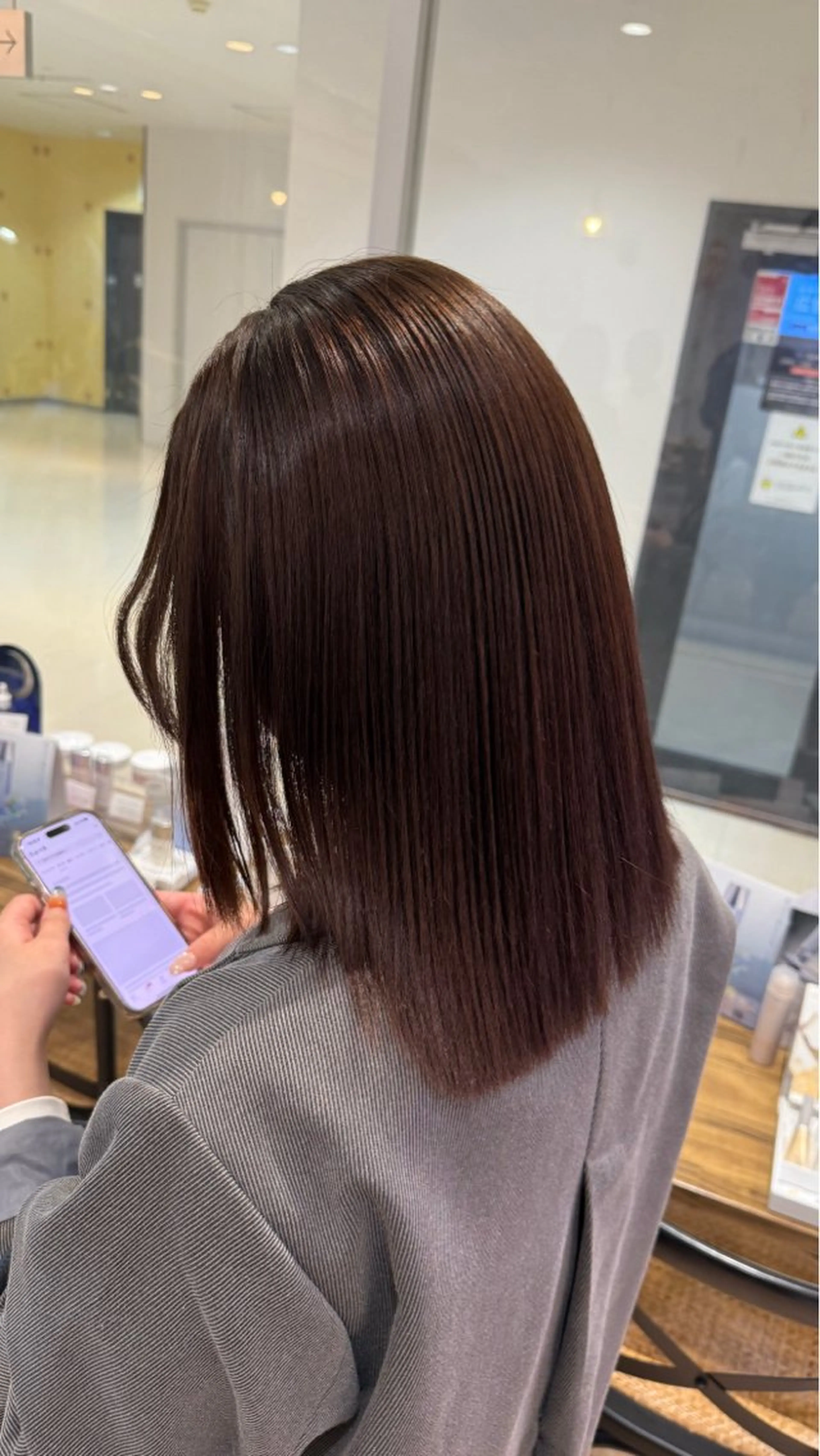 ミディアム カラー 縮毛矯正 💎寒色特化💎 透明感カラーみきのヘアスタイル