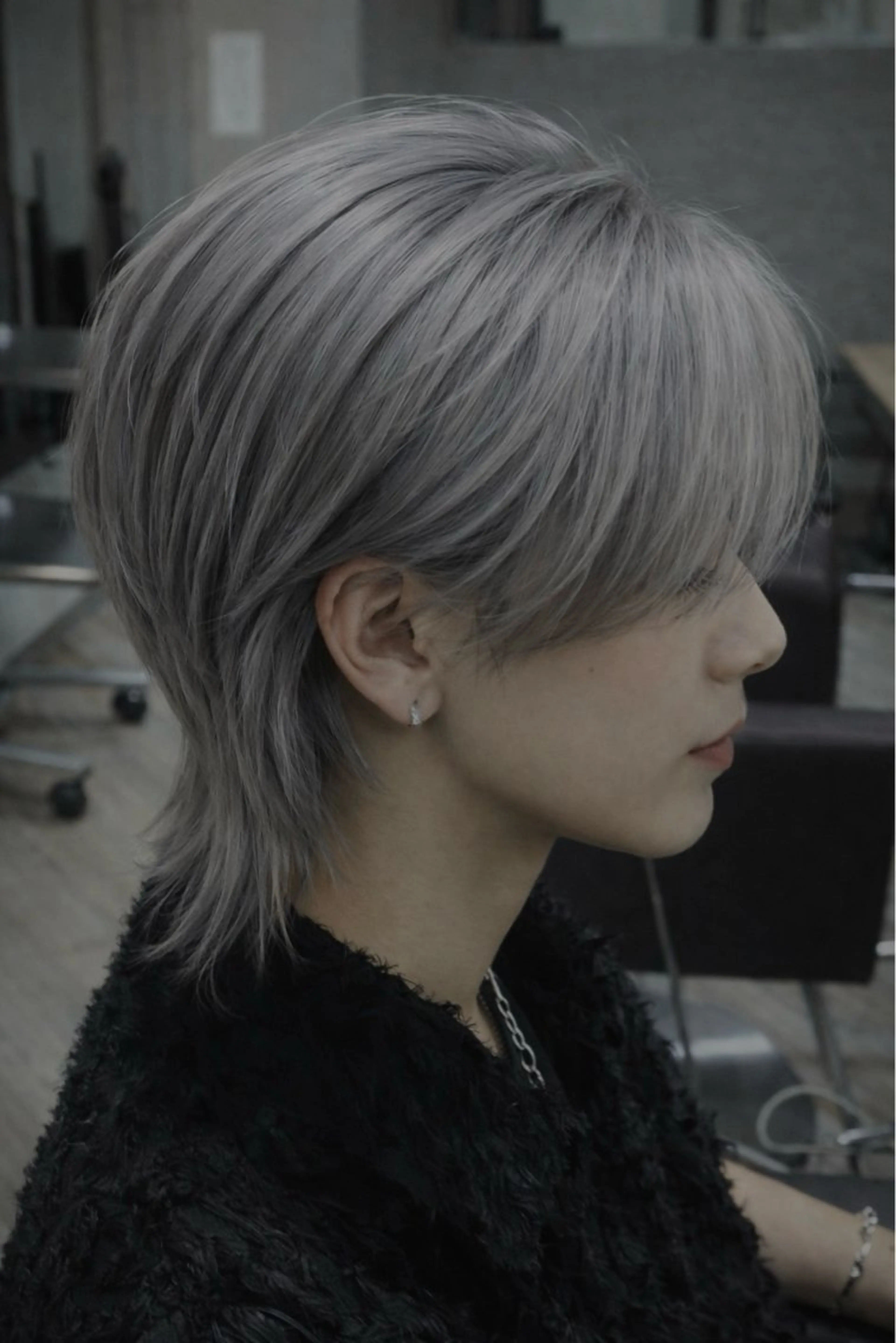 ミディアム カラー メンズ特化/フェザー /パーマ/伊勢元のヘアスタイル