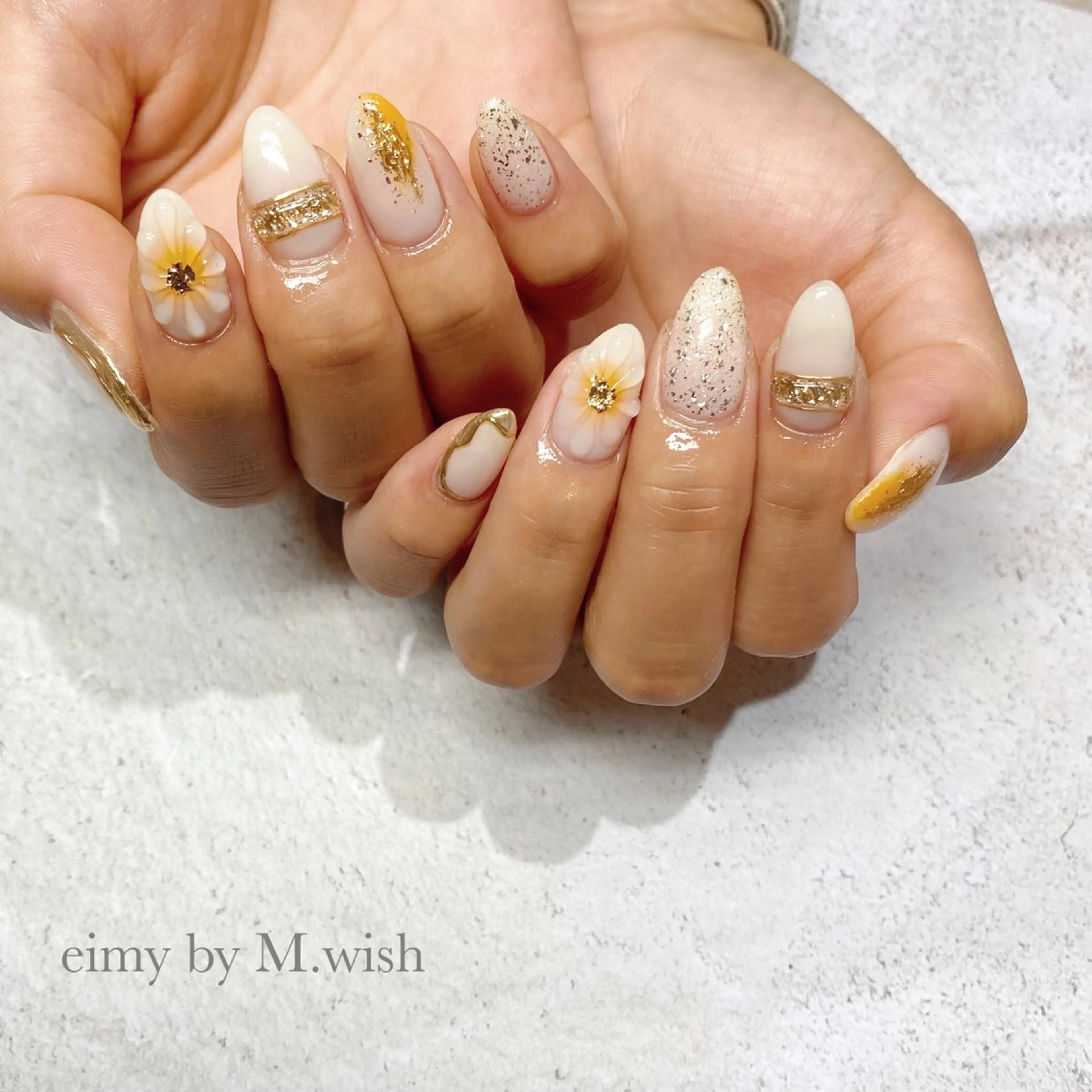 ネイル フラワーネイル ぷっくりネイル ハンドネイル CLALA 🌼kimikoのネイルデザイン