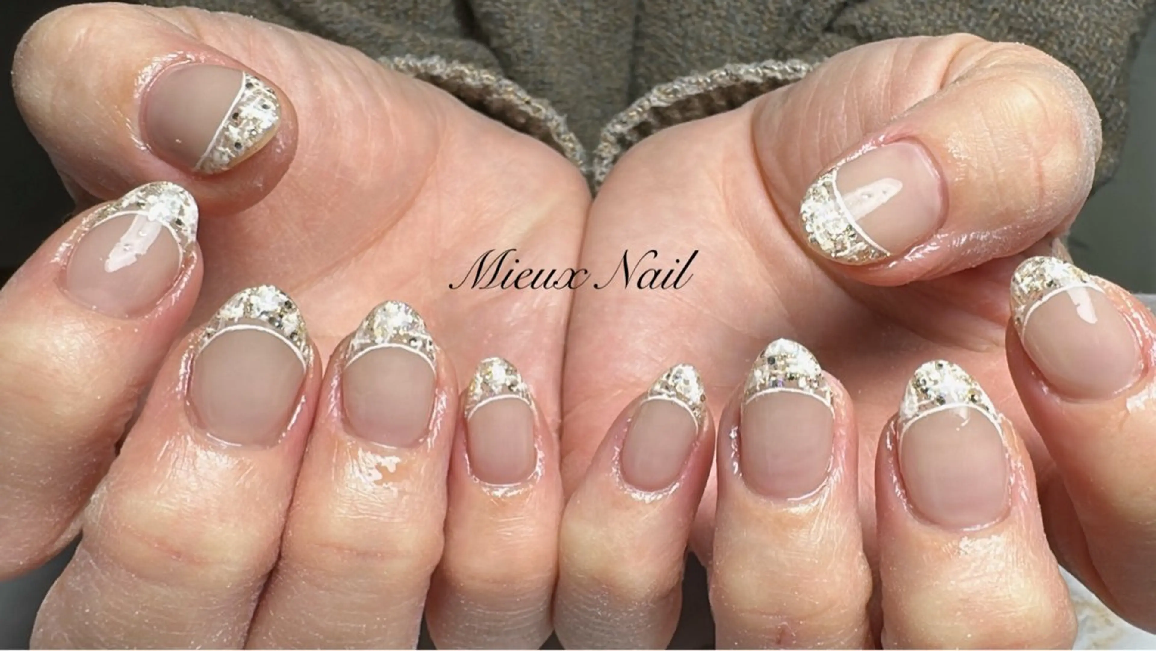 ネイル ブルー ジェルネイル パラジェル ハンドネイル 市川 麻衣子のネイルデザイン