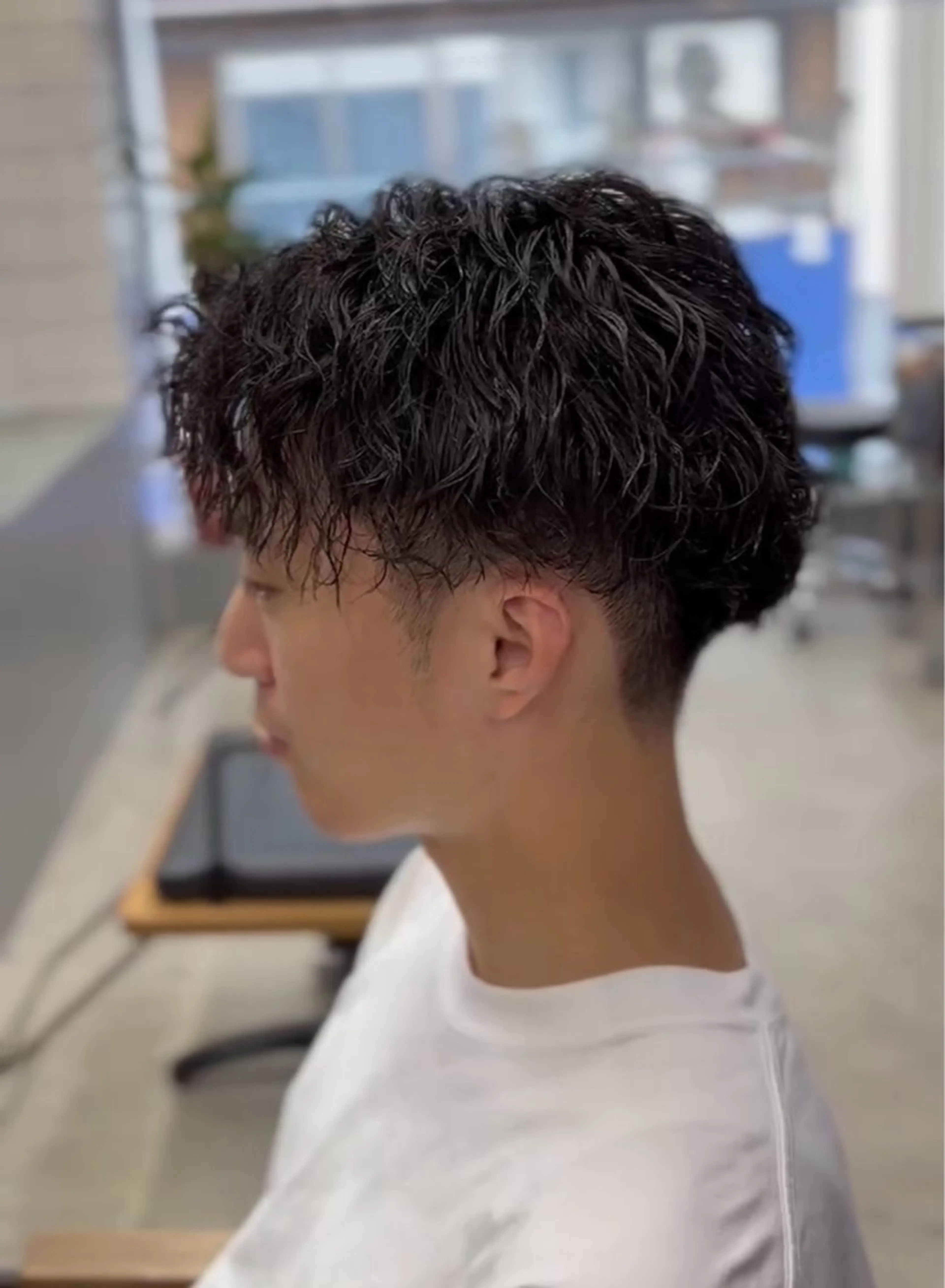 ショート パーマ メンズ カット パーマ メンズ専門サロン wokeのヘアスタイル