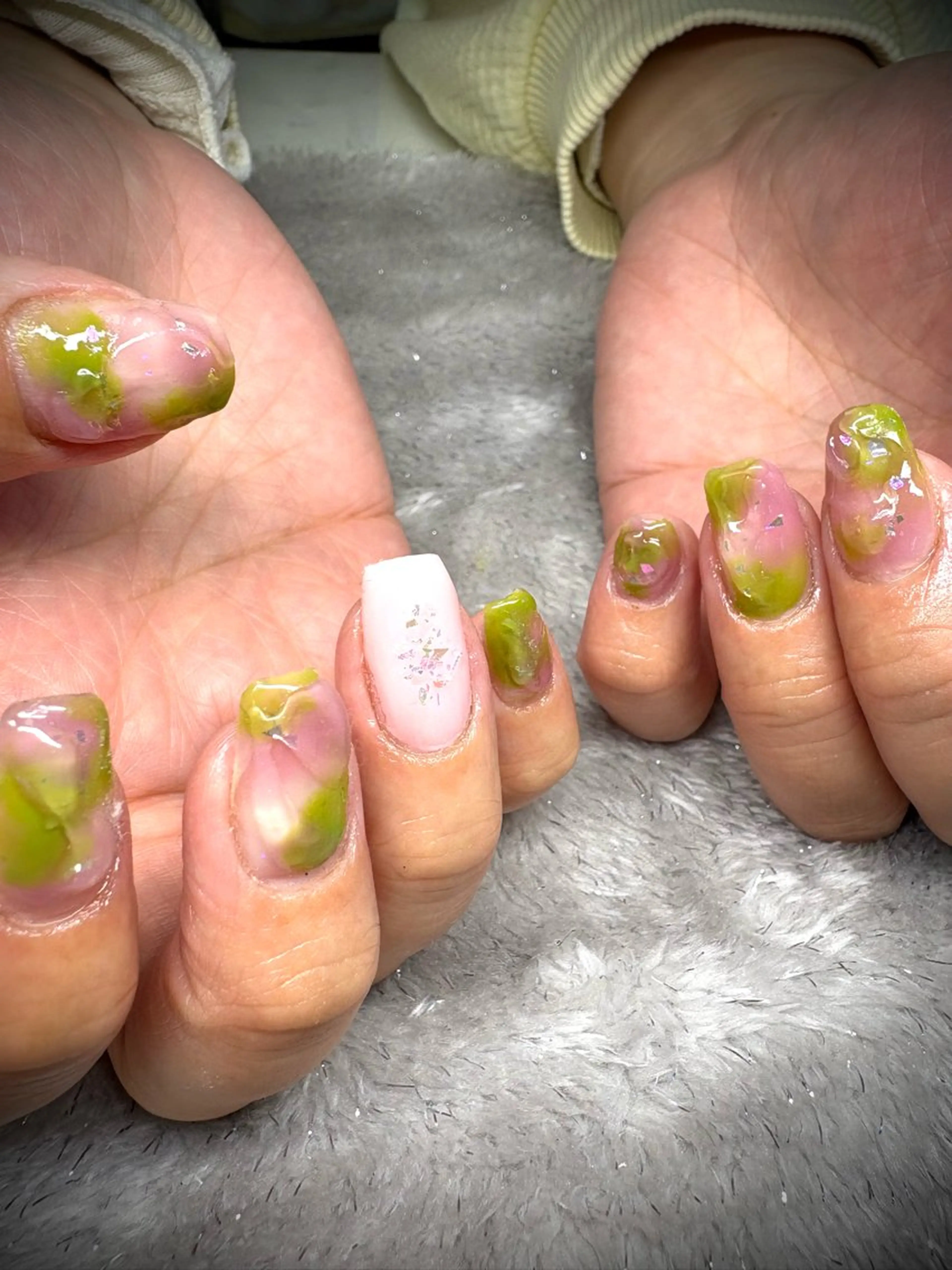 ネイル 桜ネイル ニュアンスネイル ぷっくりネイル 春ネイル ハンドネイル nail.s misatoのネイルデザイン