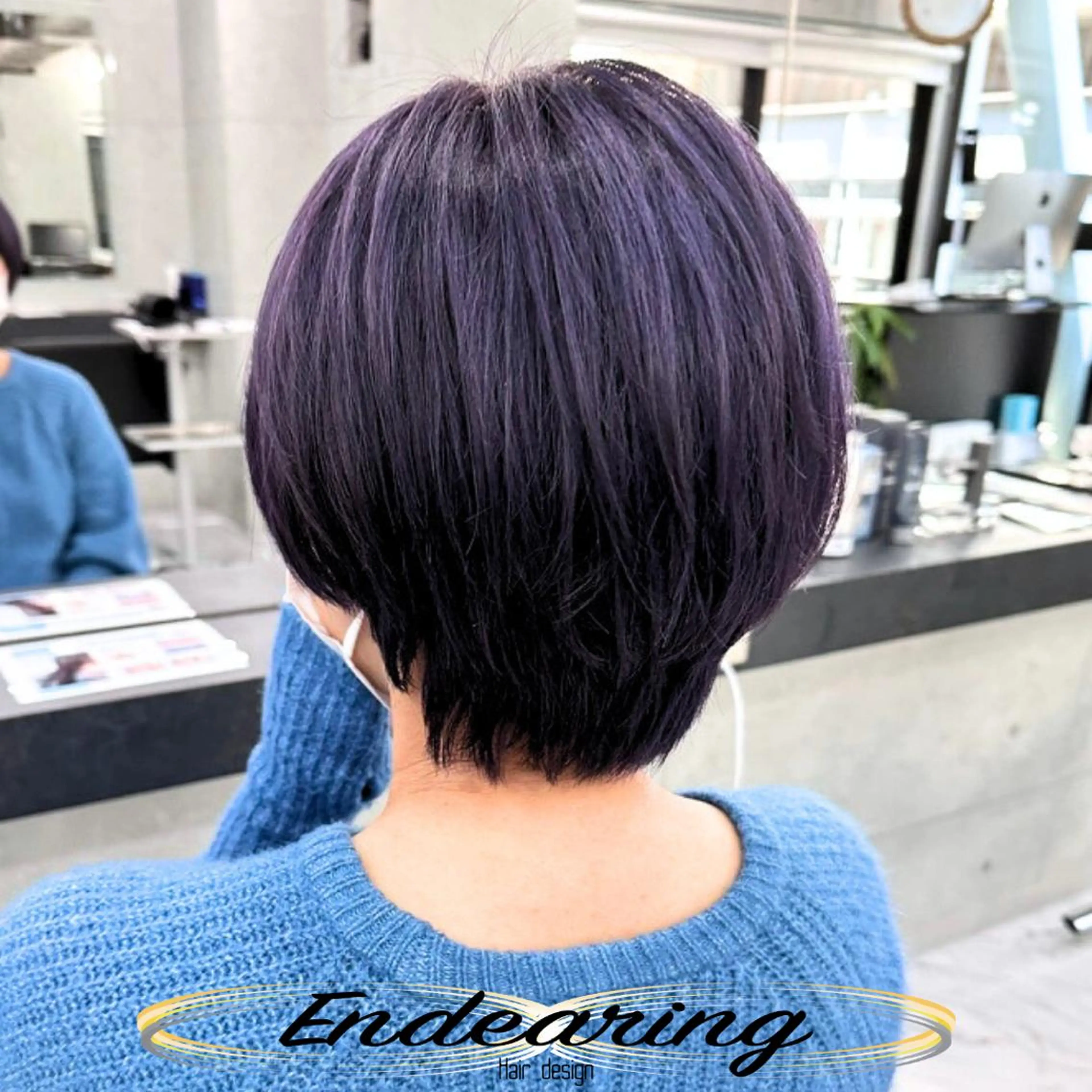 カラー ブリーチ ブルーカラー ブルーバイオレット バイオレットカラー ヘアカラー Endearing 銀座/YOKOのヘアスタイル