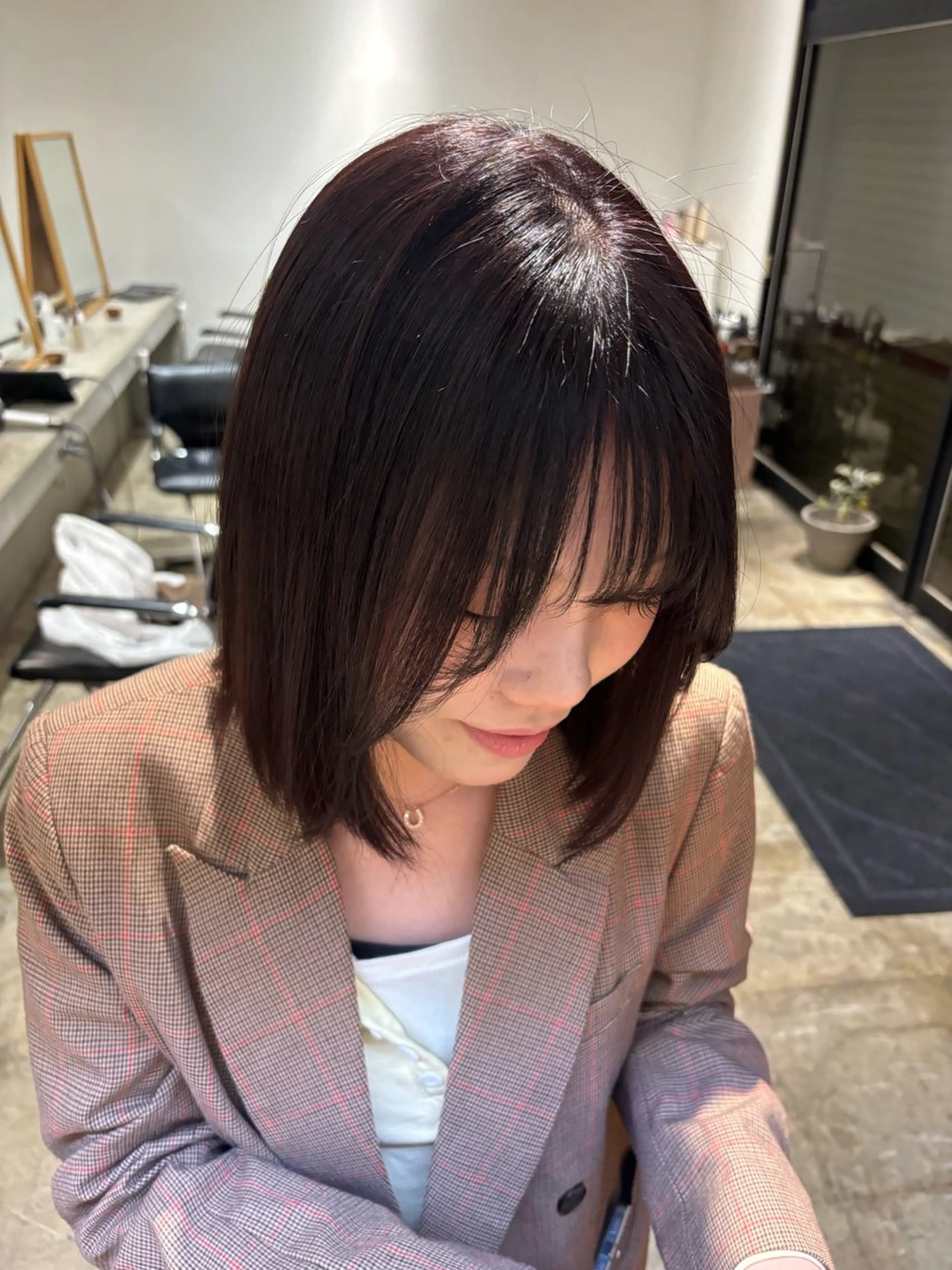 ミディアム カラー ヘアカラー NAVY/ Miharuのヘアスタイル