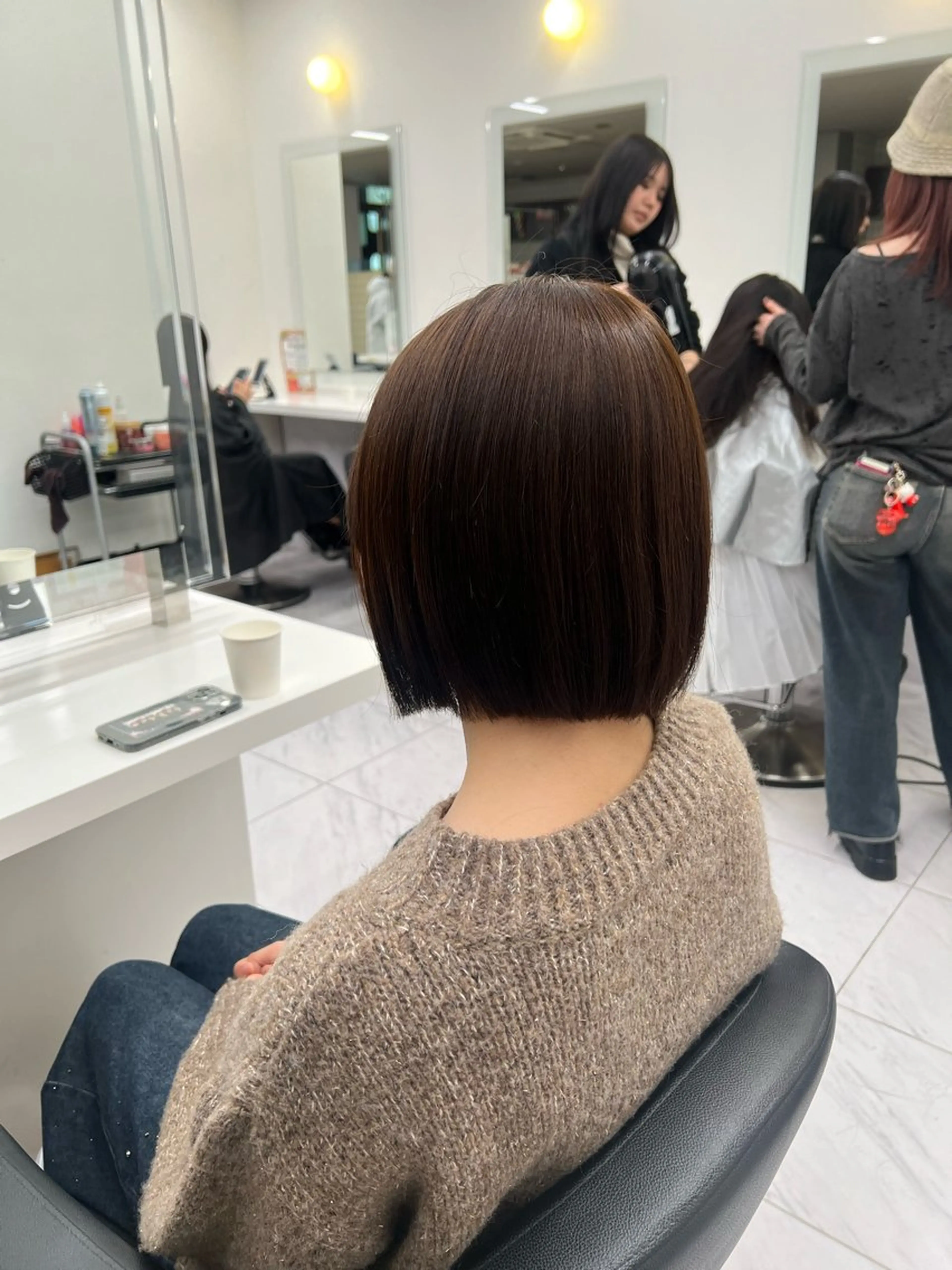 ミディアム カラー カット ヘアカラー 韓国レイヤーカット /REIのヘアスタイル