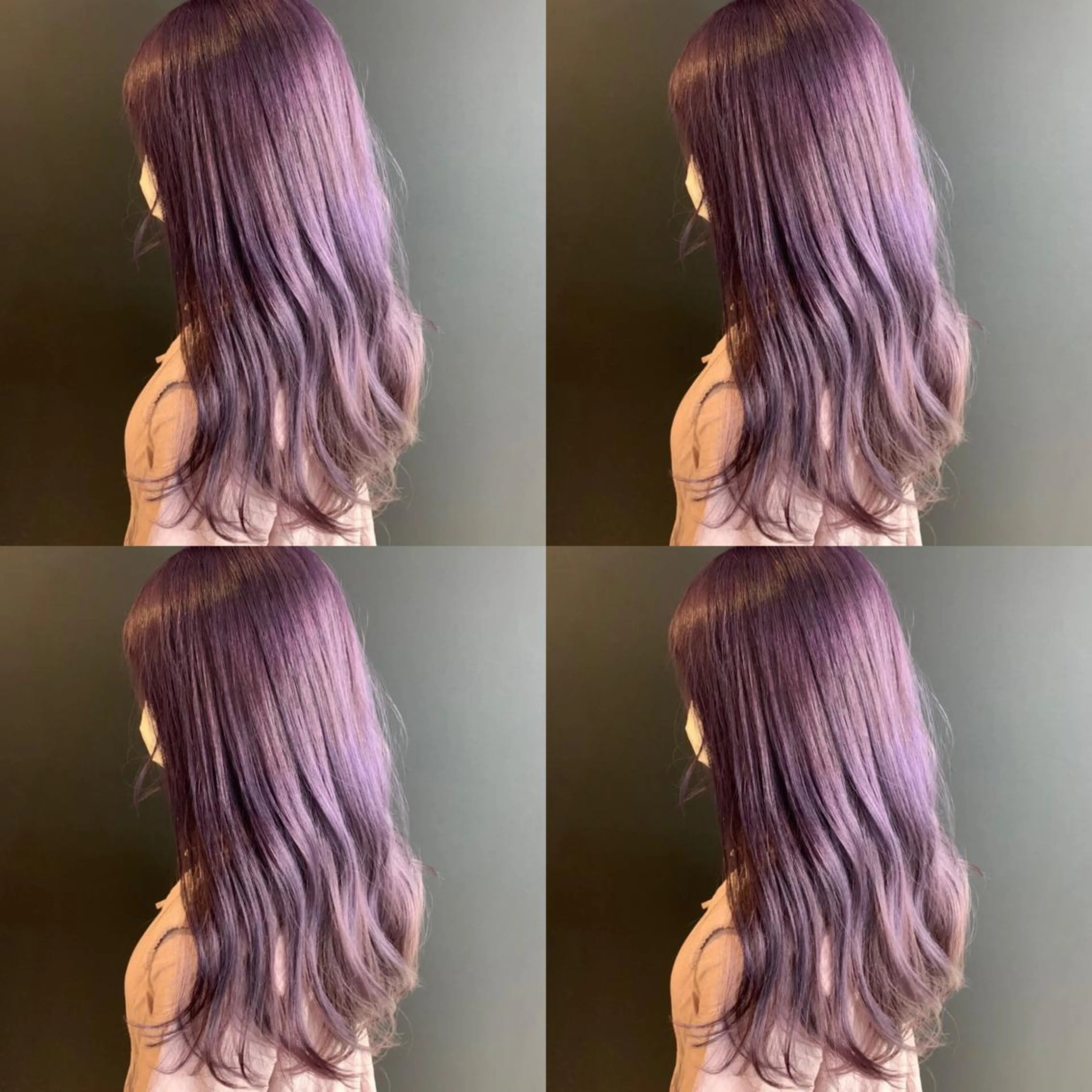 セミロング カラー ラベンダーカラー ヘアカラー トリートメント ✨髪質改善✖︎韓国 レイヤー✨ナカムラのヘアスタイル