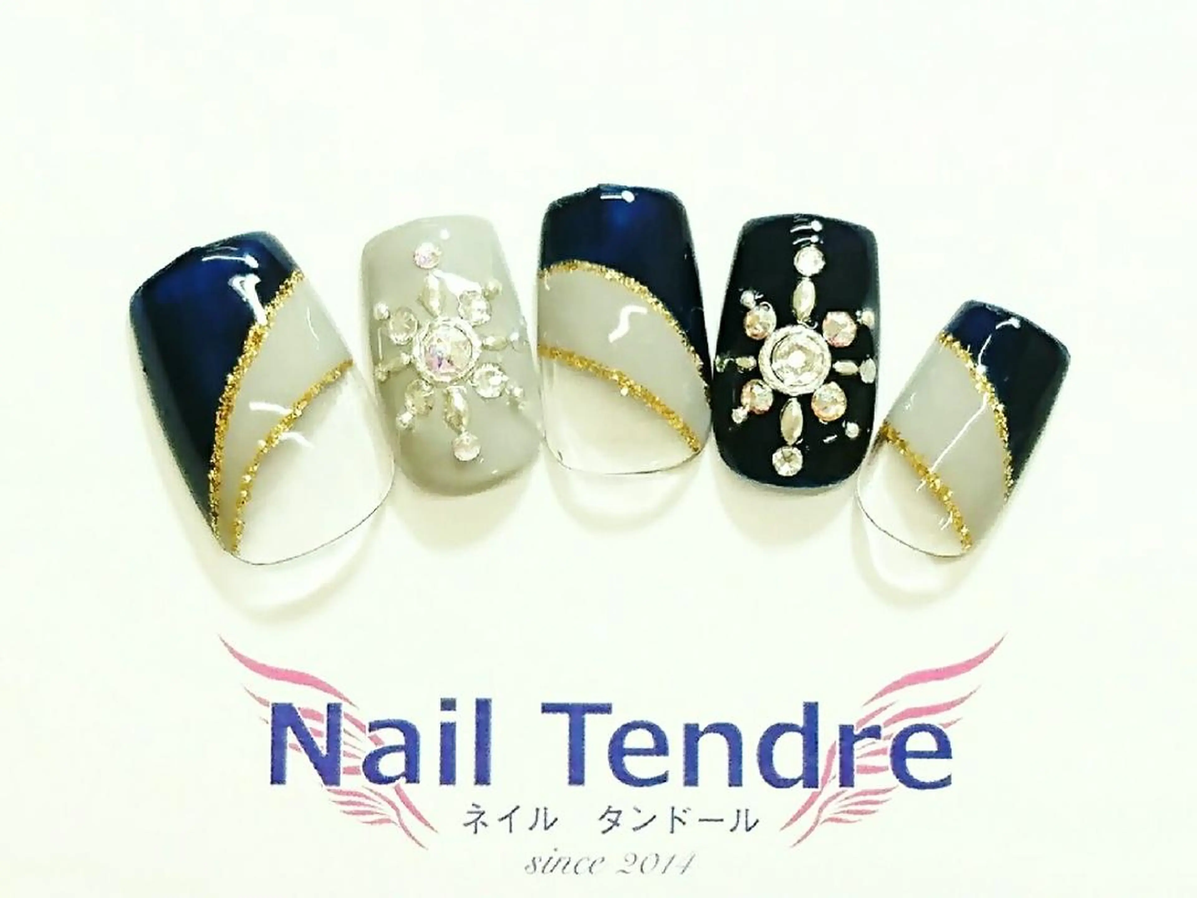 ネイル アートネイル ジェルネイル ソフトジェル ストーンネイル ハンドネイル Nail  Tendreのネイルデザイン