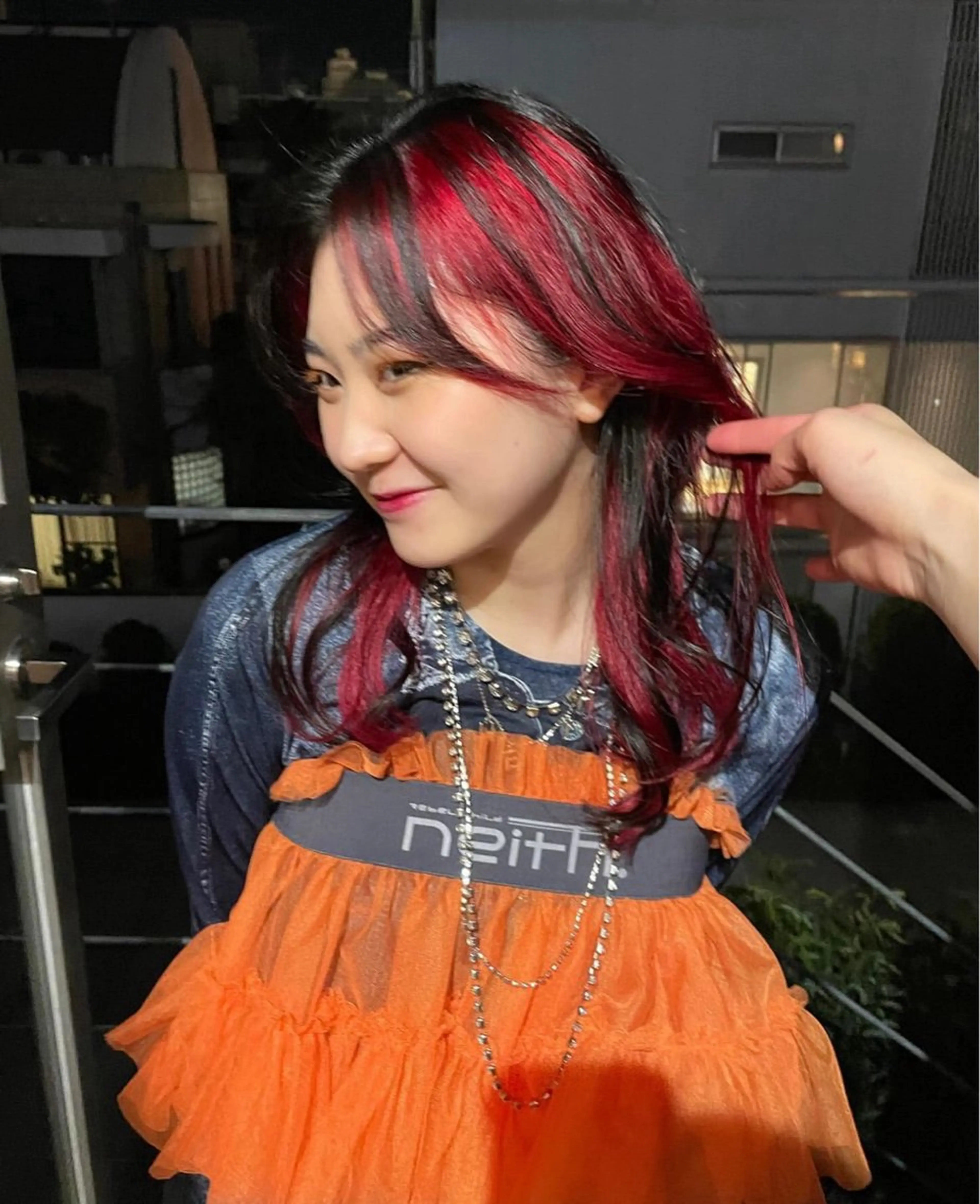 ロング カラー デザインカラー ヘアカラー 無料カット/ハイ トーンカラー/きらのヘアスタイル