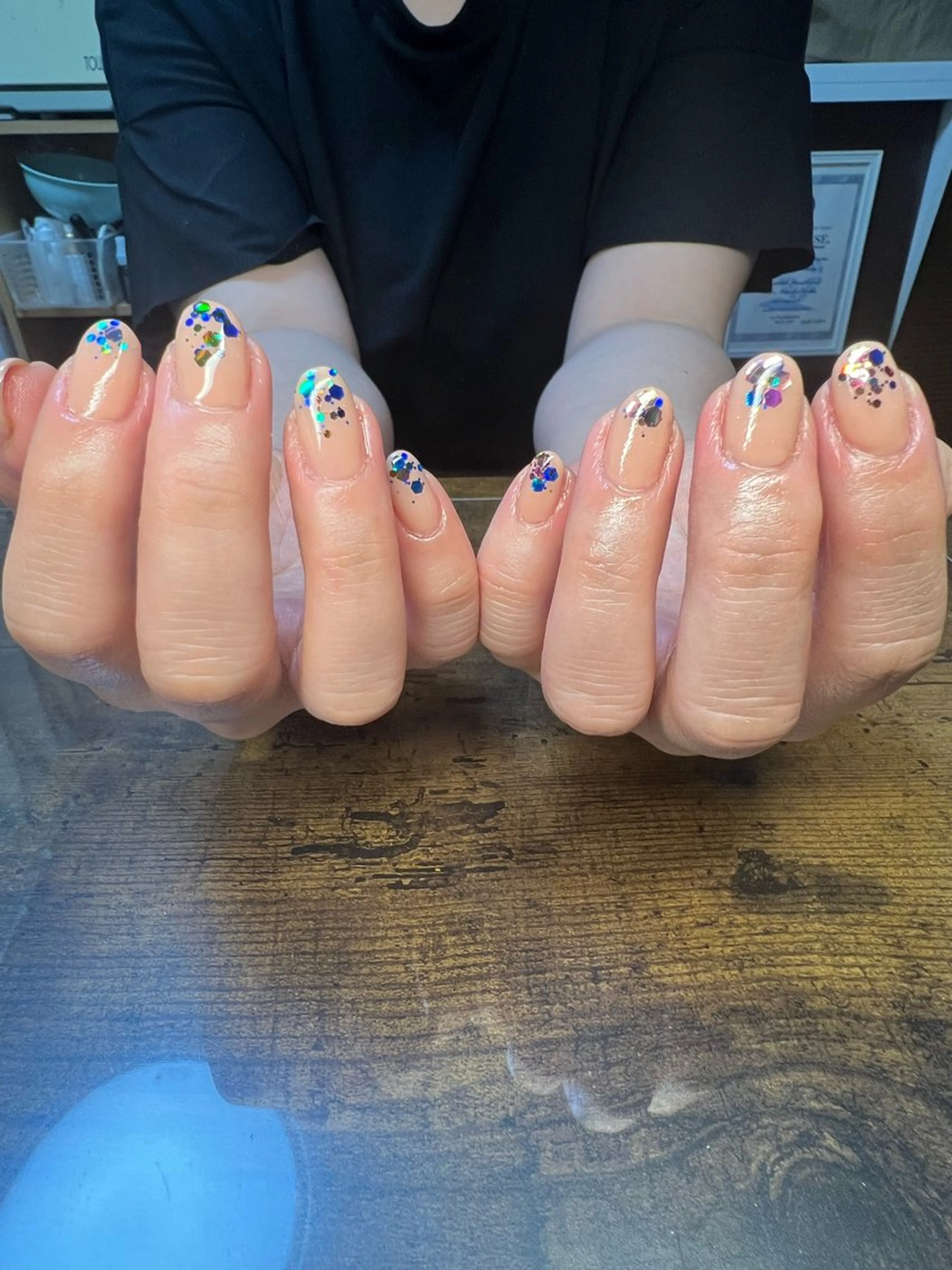 ネイル ラメ(グリッター) ワンカラーネイル Belulu所属・Belulu ベルルのネイルデザイン