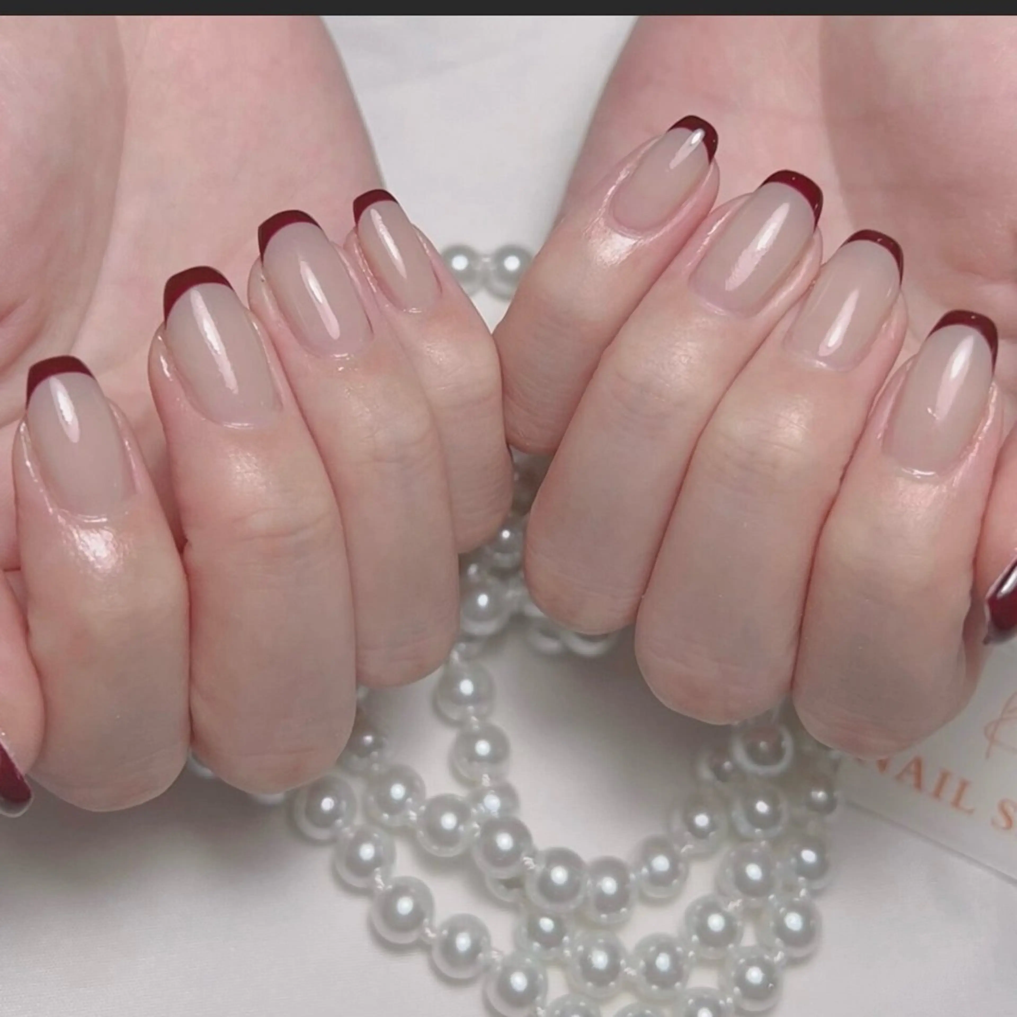 ネイル アートネイル フレンチネイル ジェルネイル グラデーション 韓国ネイル ハンドネイル ハンドケア さくら💮💮 【オフ無料】のネイルデザイン