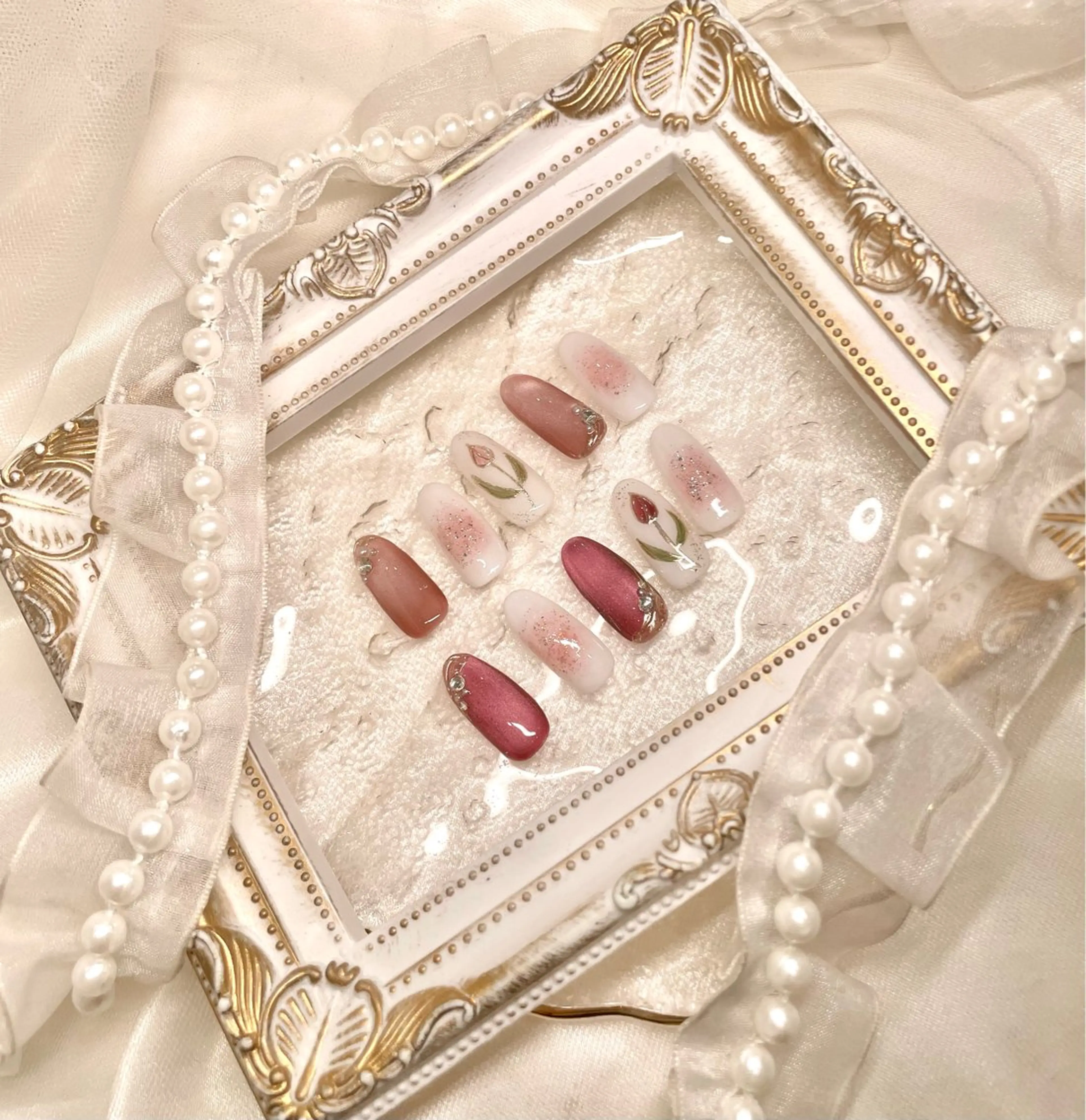 ネイル 春ネイル ジョアアンジェ京橋店 MARINA‎🤍のネイルデザイン