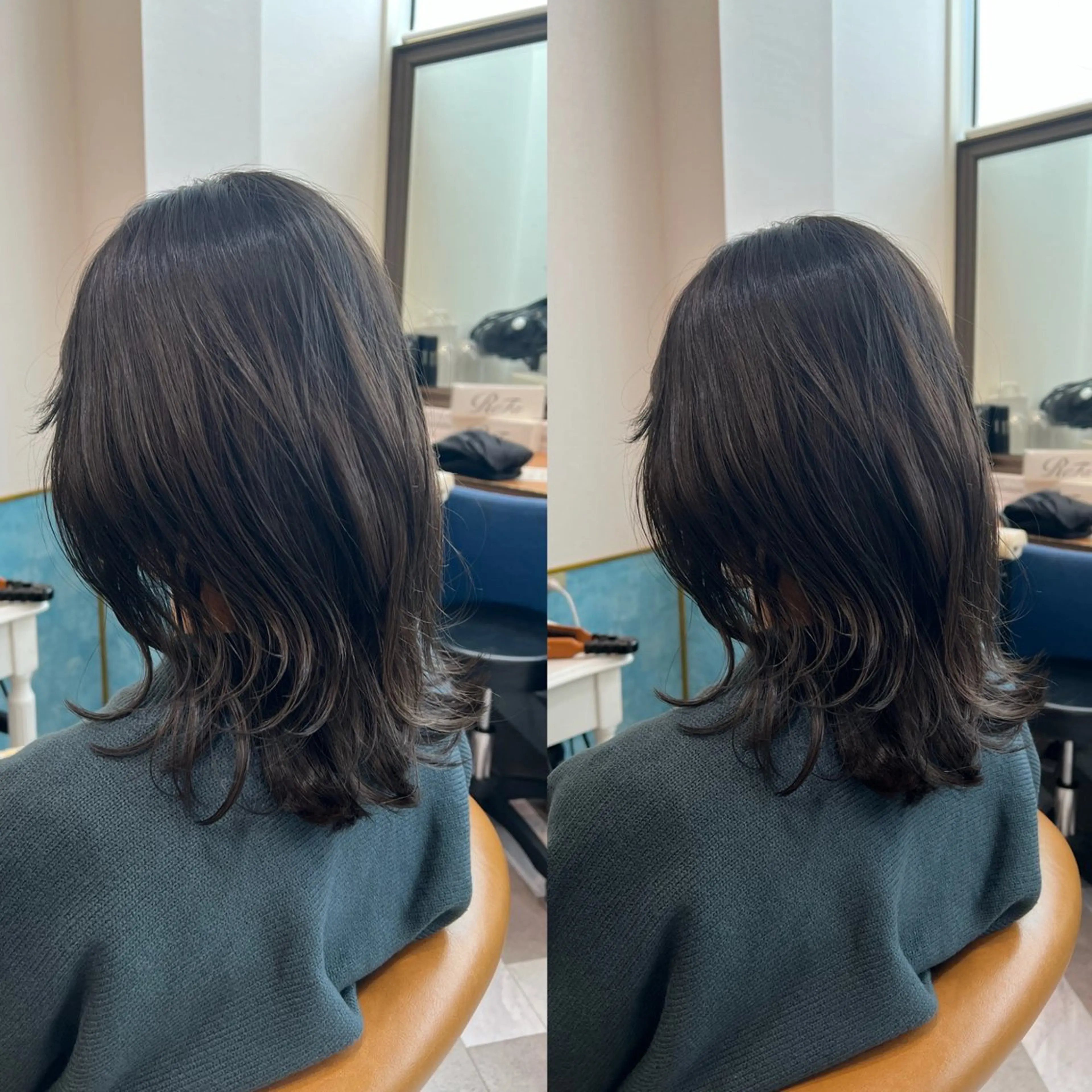 セミロング レイヤーカット カット ヘアカラー トリートメント 🤍レイヤー/ 縮毛矯正🖤菊池瑛士のヘアスタイル