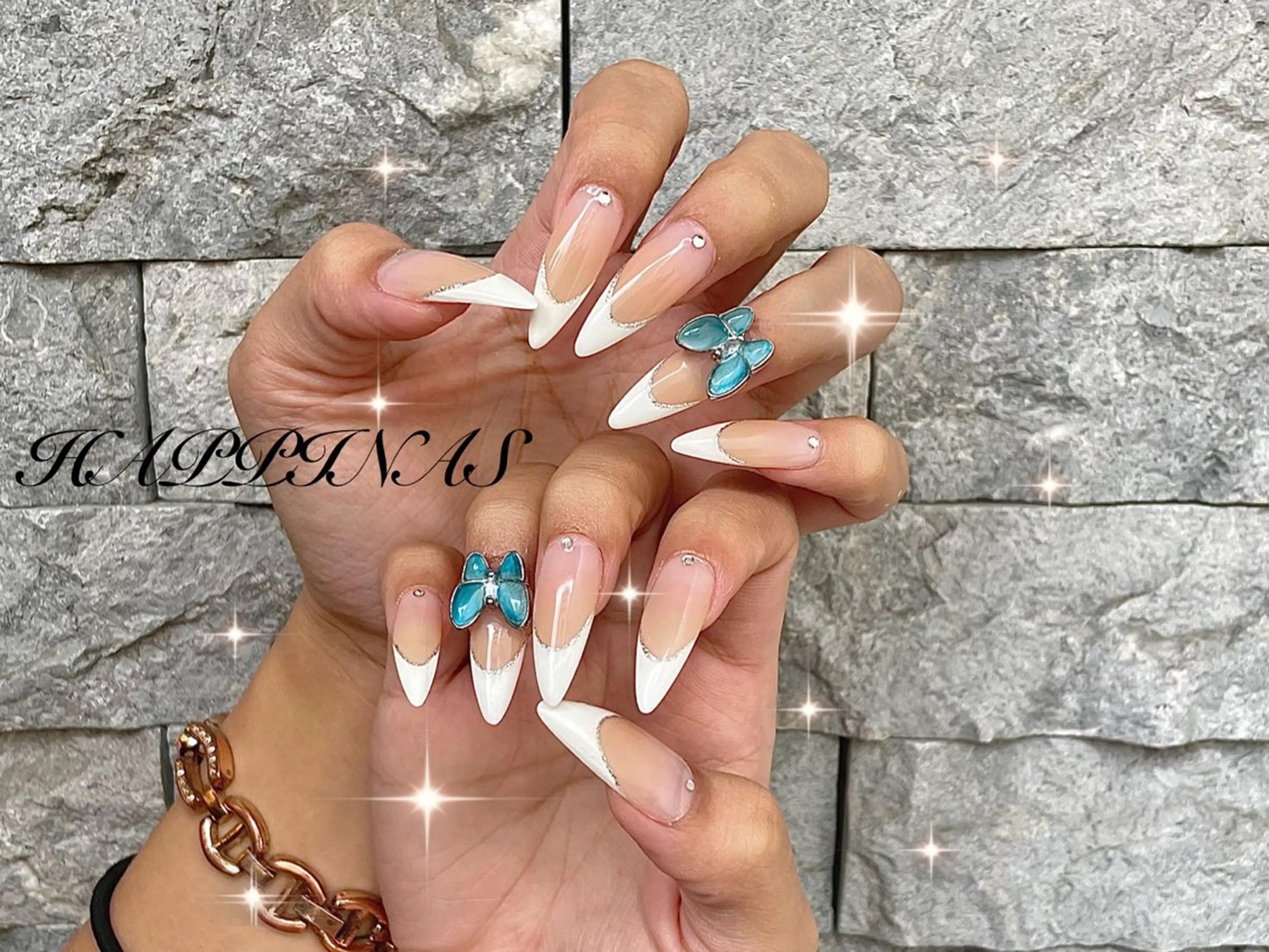 ネイル フレンチネイル ロングネイル スカルプネイル シンプルネイル 夏ネイル HAPPINAS COCONAのネイルデザイン