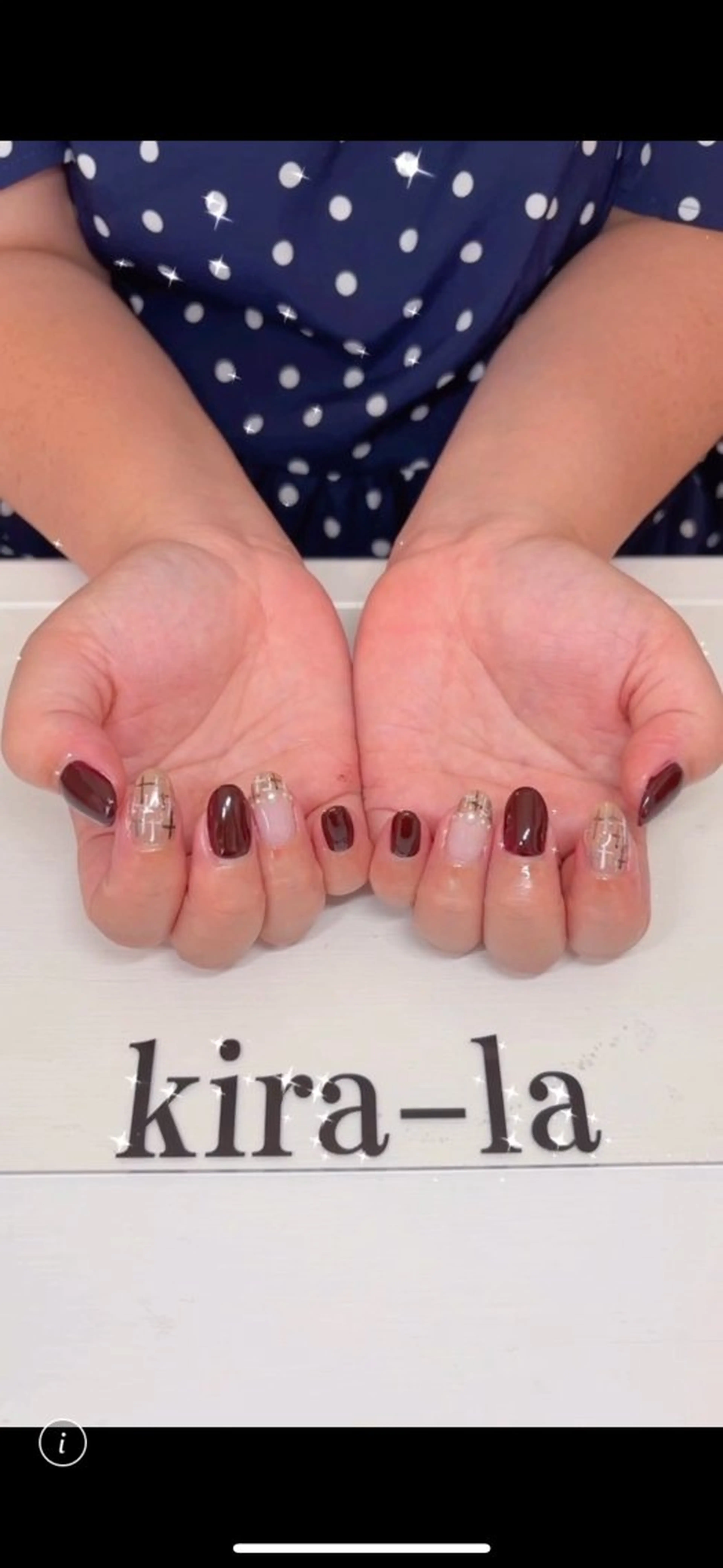 ネイル ボルドー ツイードネイル kira-la キララ･:*..のネイルデザイン