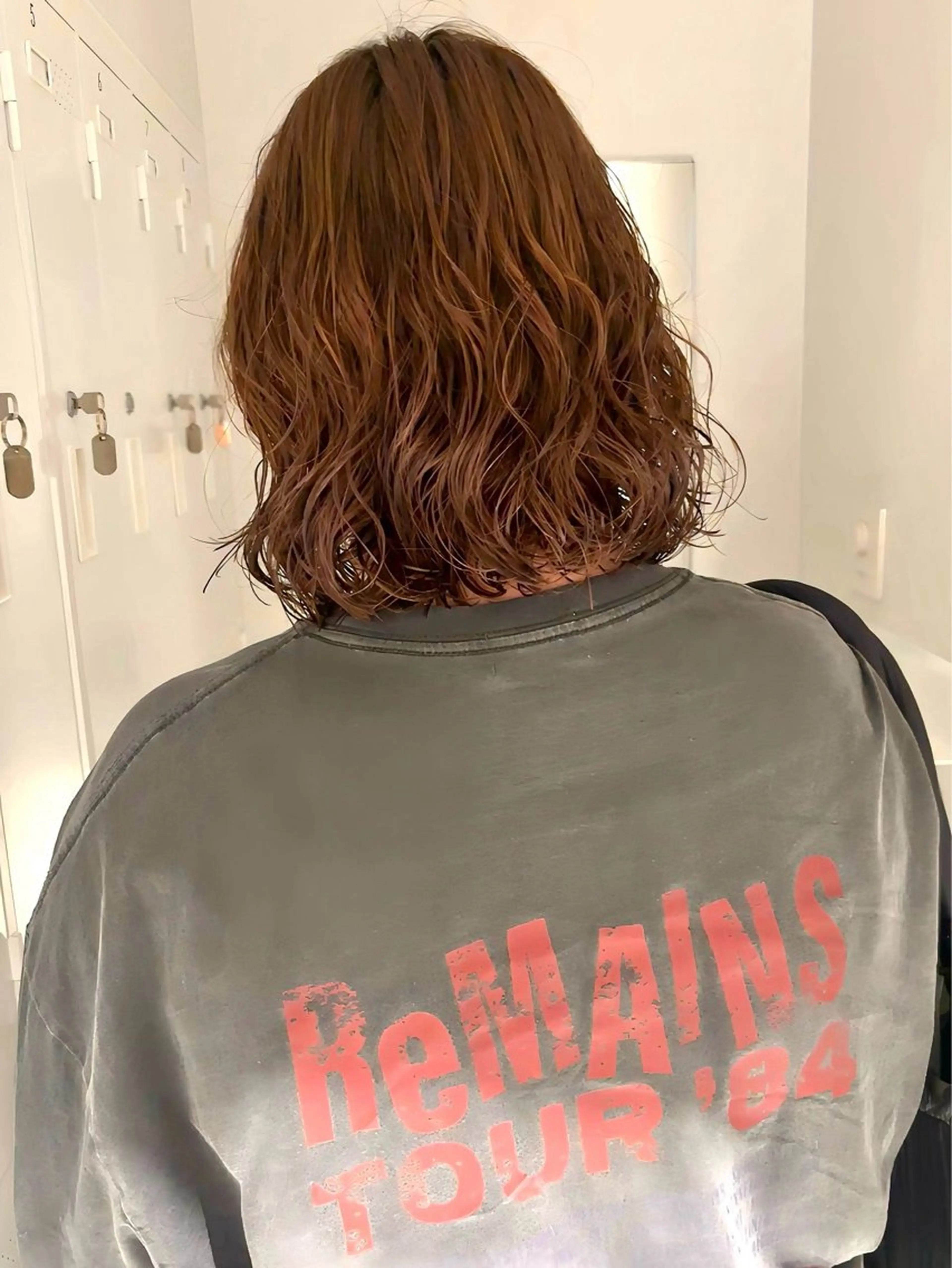 カラー パーマ ブラウンカラー 学生 透明感カラー/パーマ オレンジmiyo⭐️のヘアスタイル