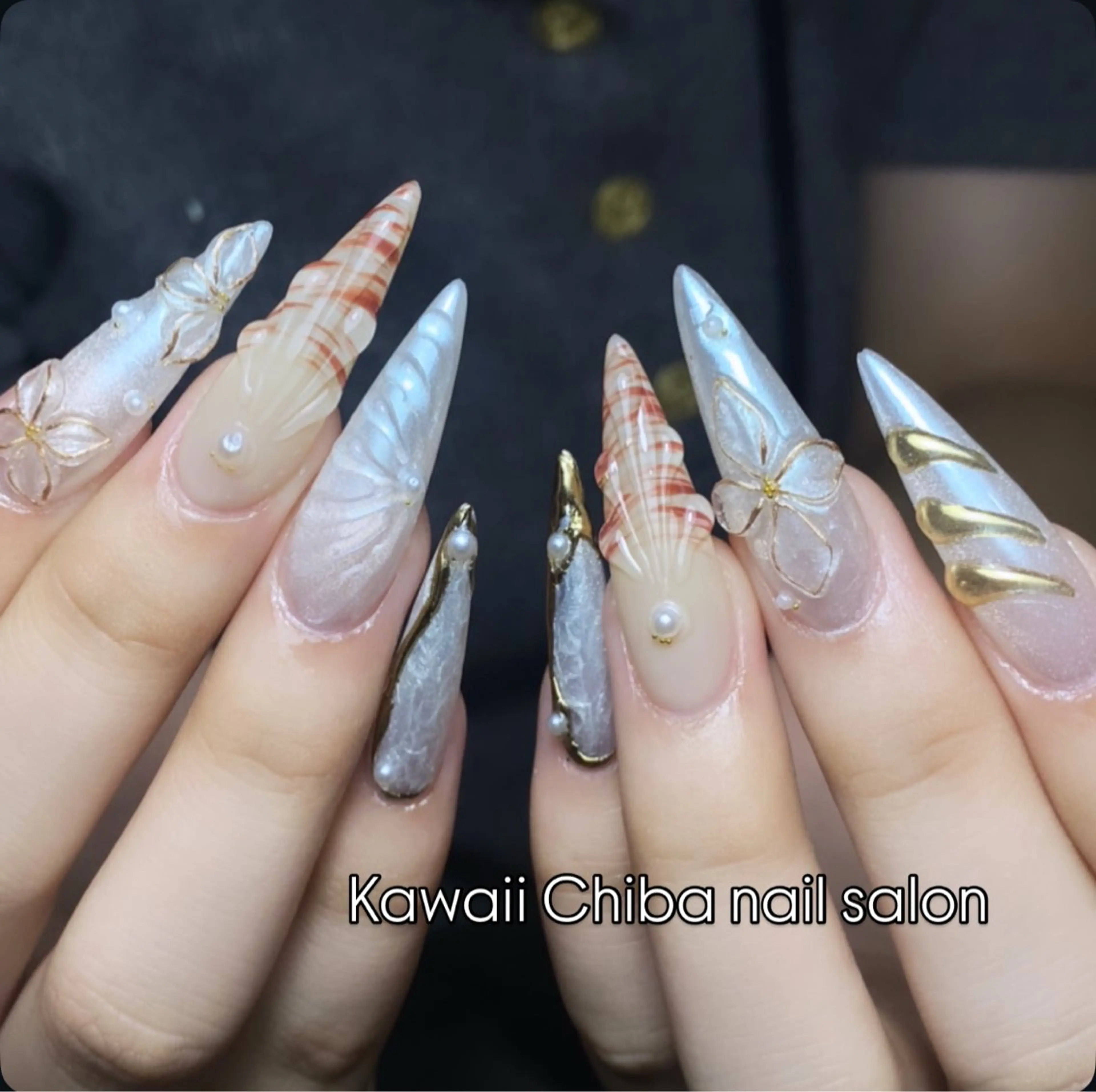 ネイル 長さ出し フレンチネイル ジェルネイル ガーリー 韓国ネイル Kawaii Chiba nailのネイルデザイン