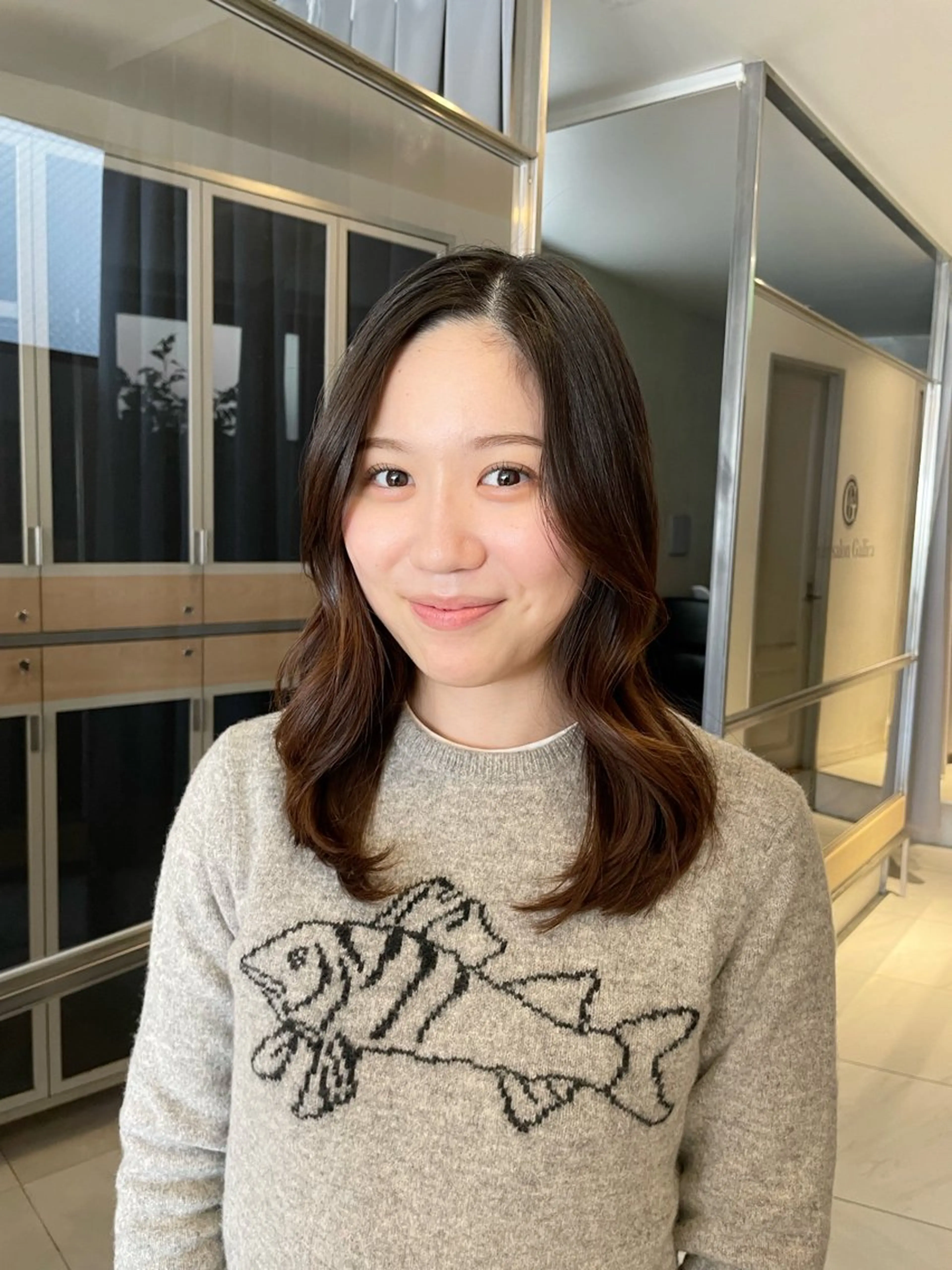 セミロング カラー ヘアアレンジ 艶髪/レイヤーカット 🐣misakiのヘアスタイル