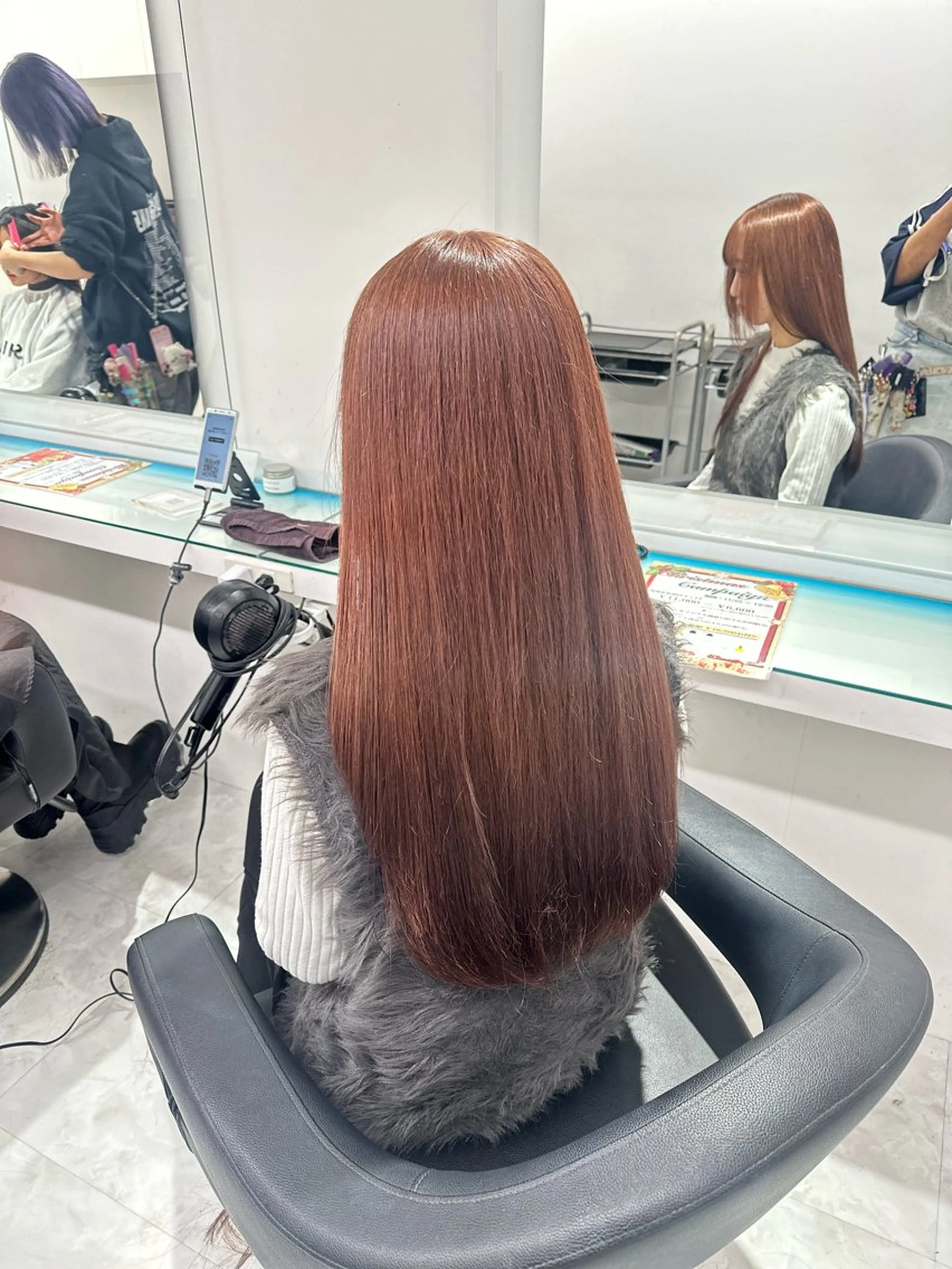 セミロング カラー ヘアカラー トリートメント ヘッドスパ ヘアセット ❄最強かわいいカラー ❄️MINA❄️のヘアスタイル