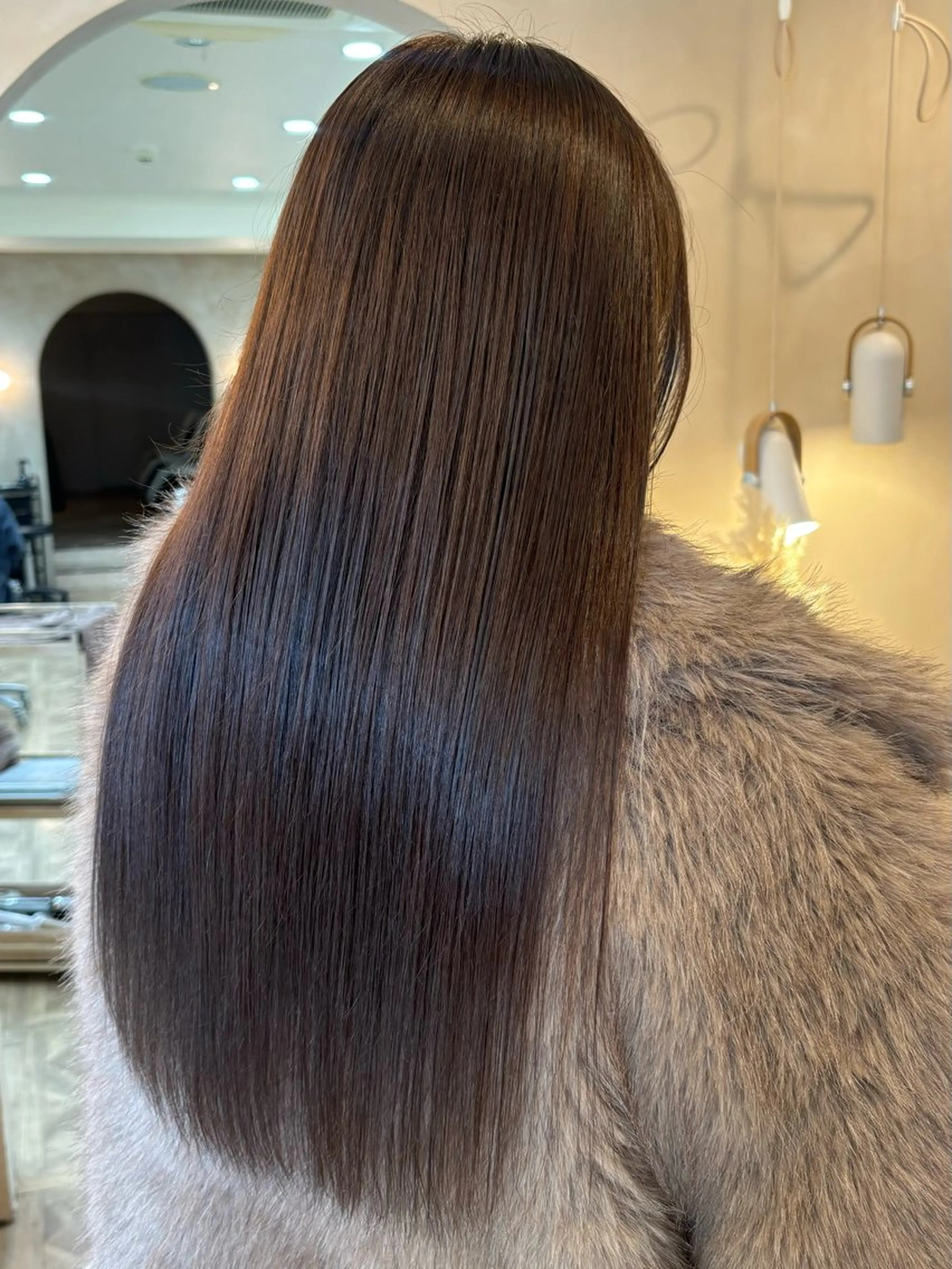 ロング カラー カット ヘアカラー トリートメント 暖色/ミルクティー/ レイヤー/yuriaのヘアスタイル