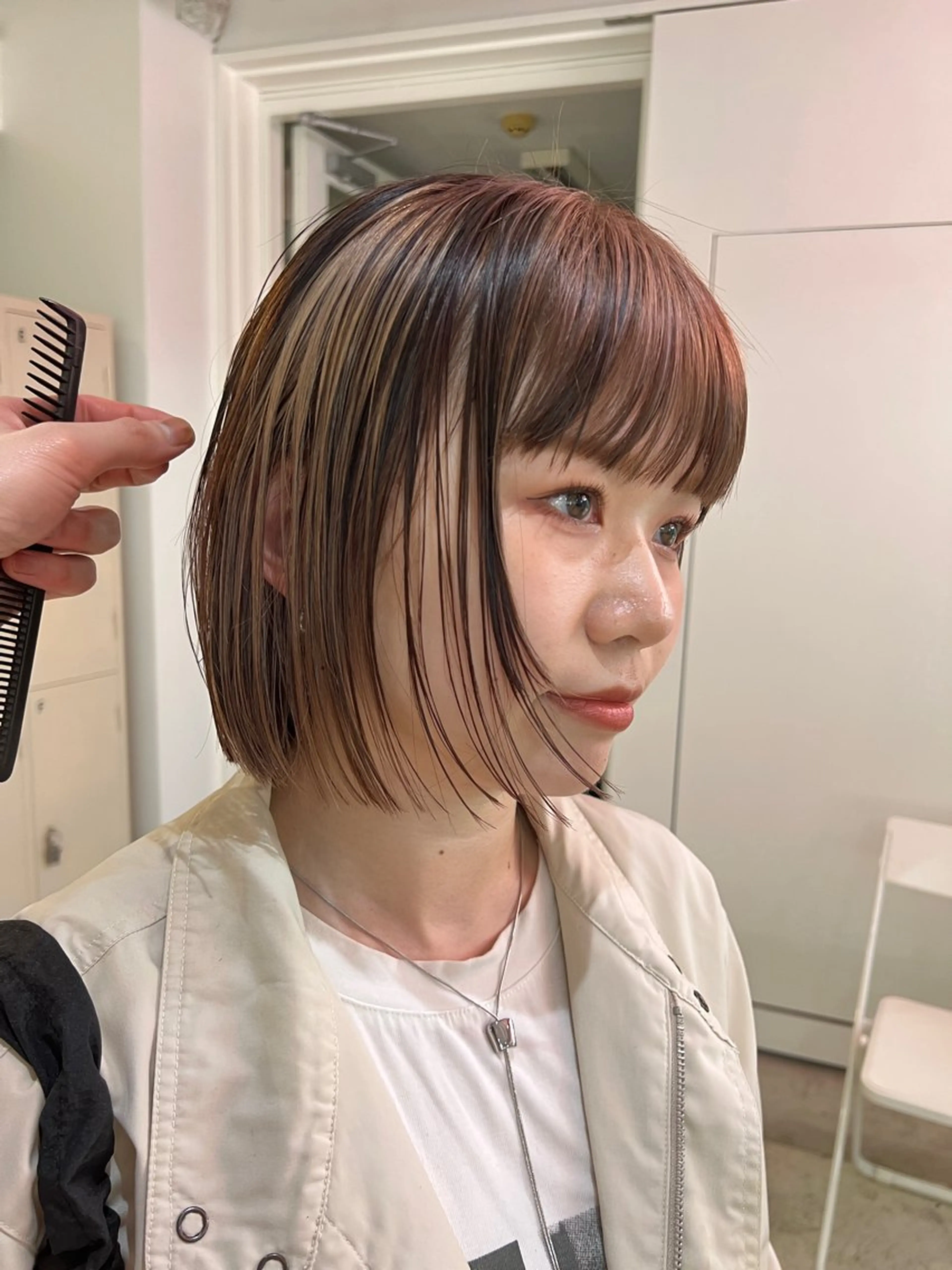 ショート カット ヘアカラー トリートメント トレンドボブ /ミリヤのヘアスタイル