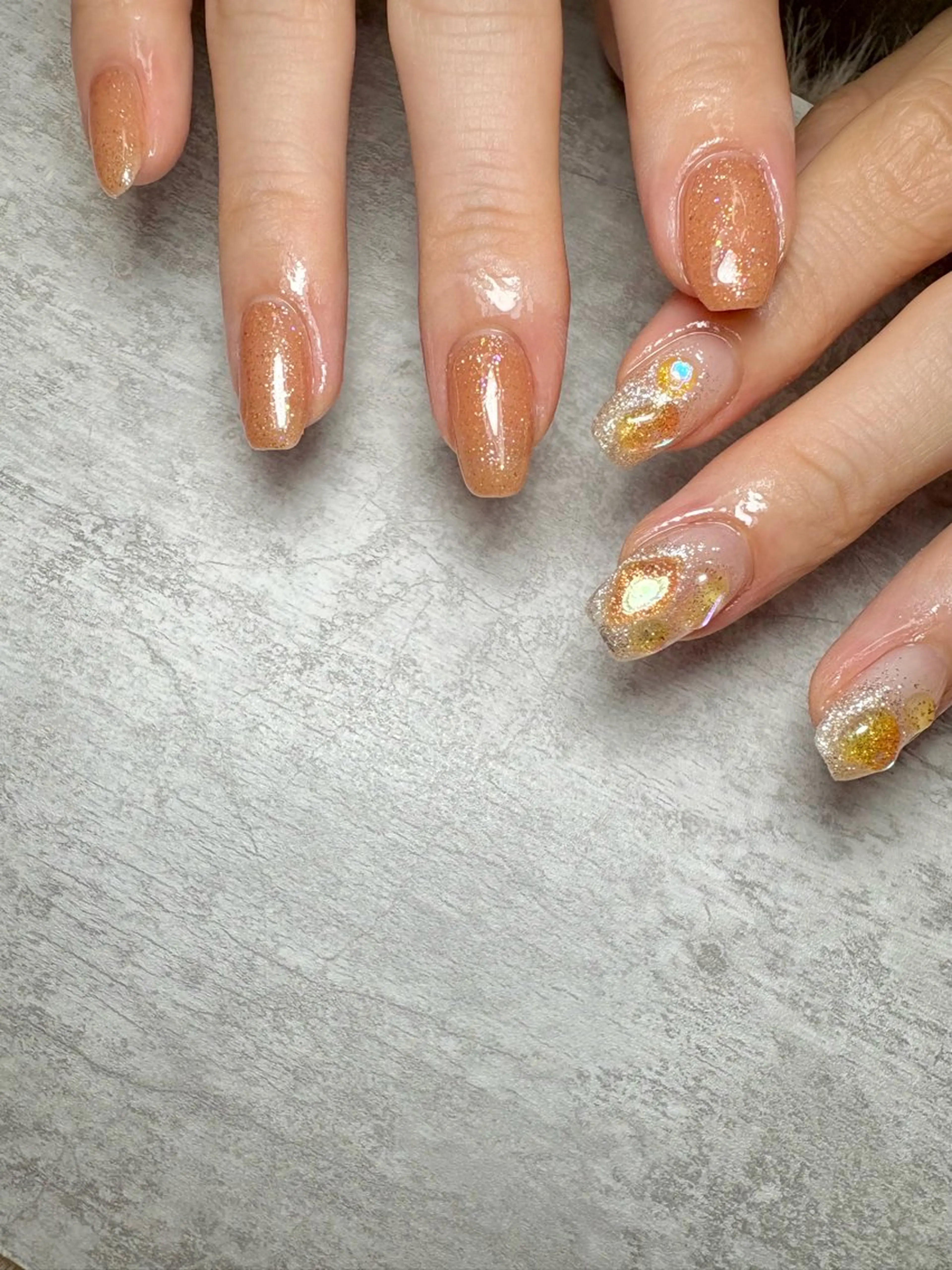 ネイル アートネイル オーロラネイル 持ち込み ストーンネイル BEAUTY GARDEN 【nail salon unseul】所属・nana .のネイルデザイン