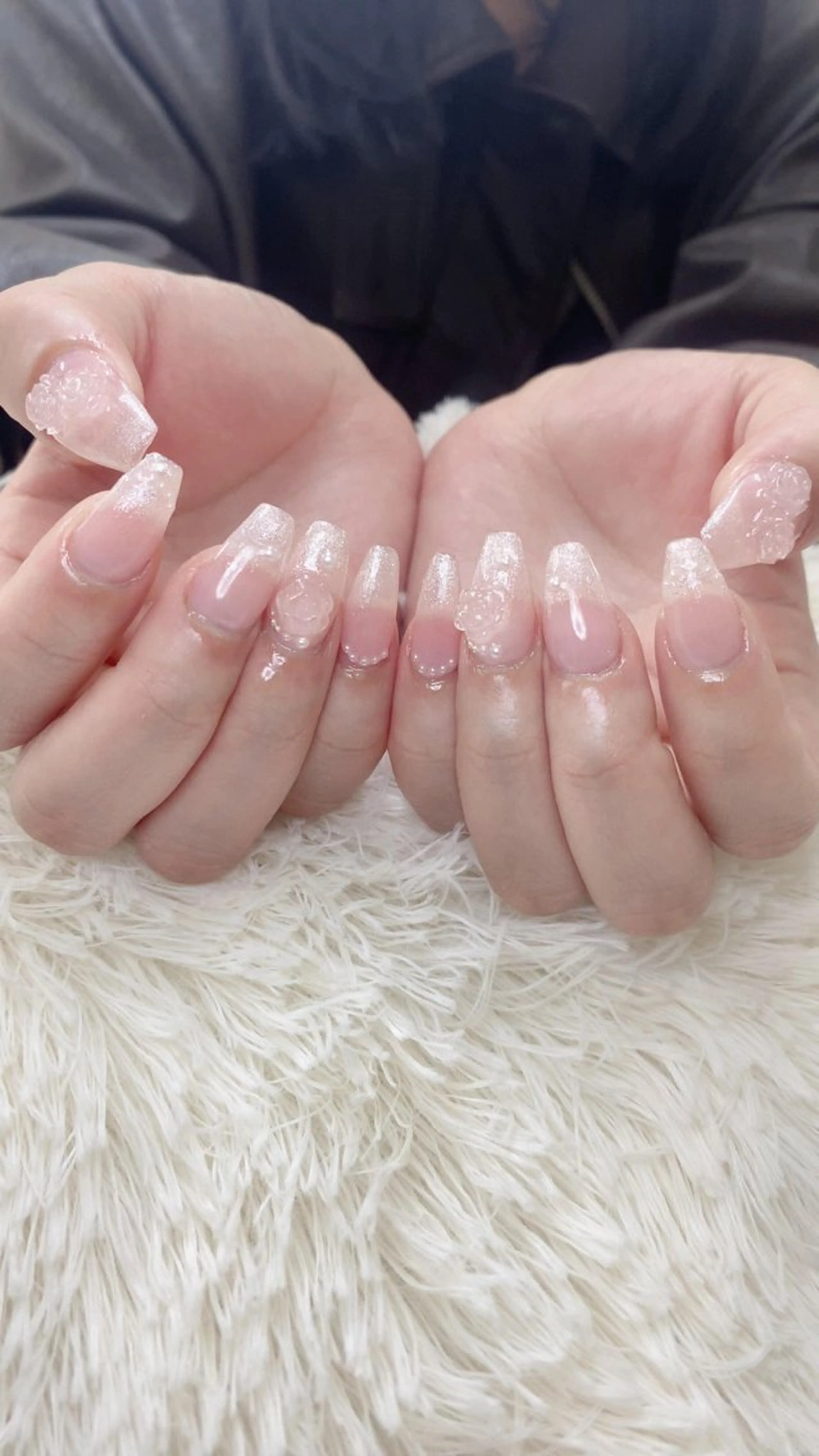 ネイル フレンチネイル グラデーション 韓国ネイル マグネットネイル ニュアンスネイル ハンドネイル Squeen Nailのネイルデザイン