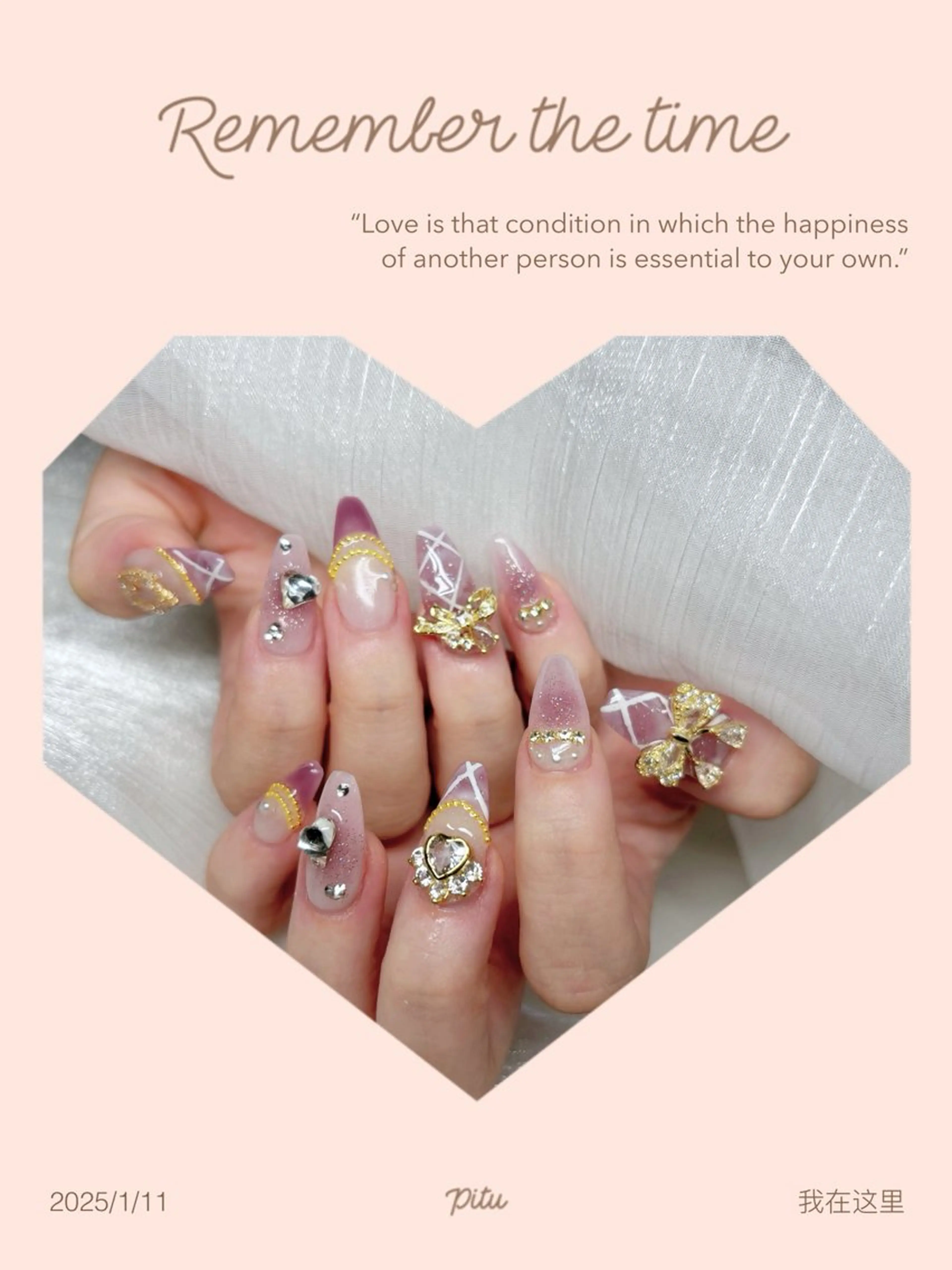 ネイル ハンドネイル H3 Nail Tsuki🦋💙のネイルデザイン