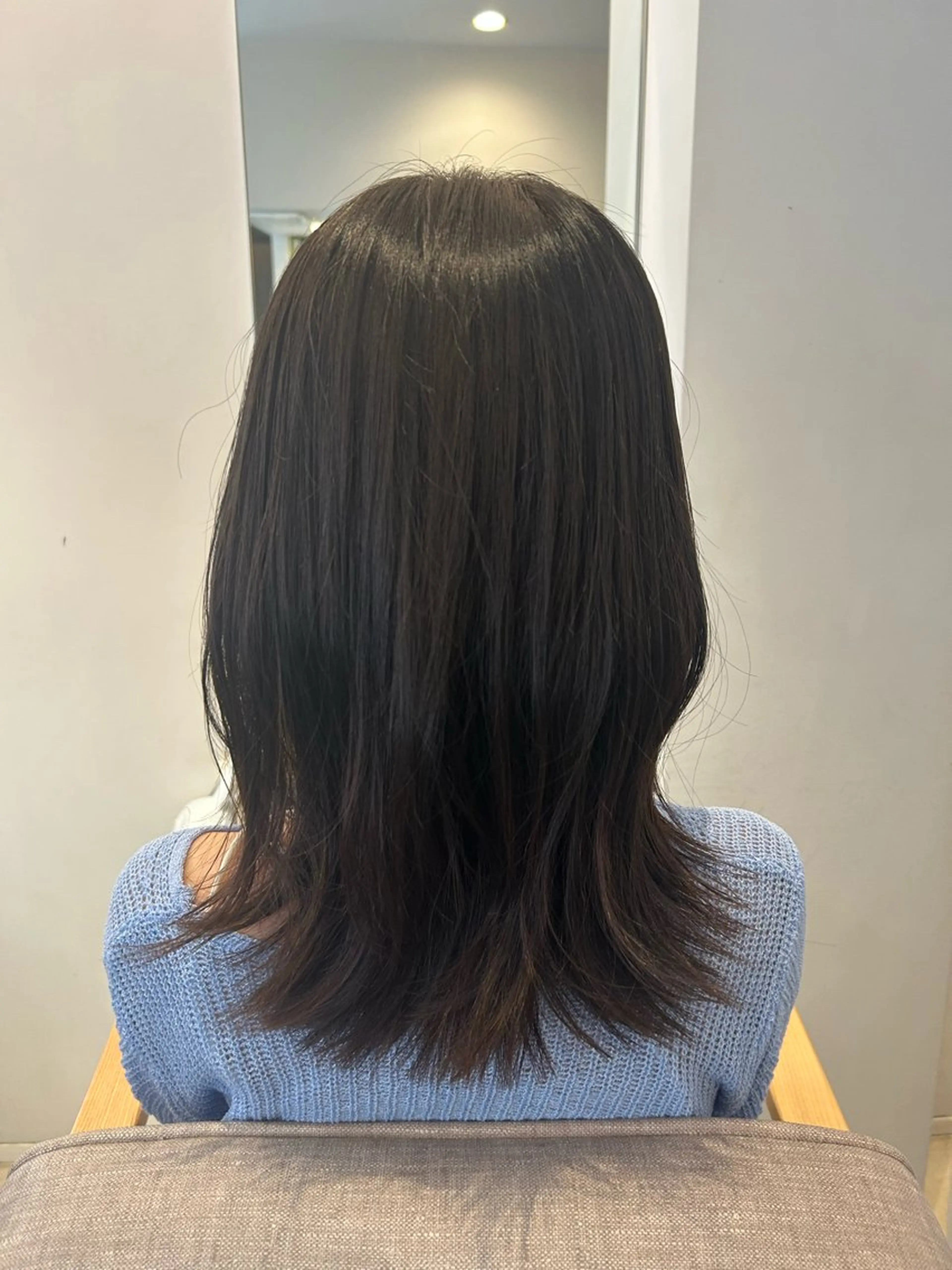 セミロング くびれヘア ✂ショートボブ専門 津川里緒✨️のヘアスタイル