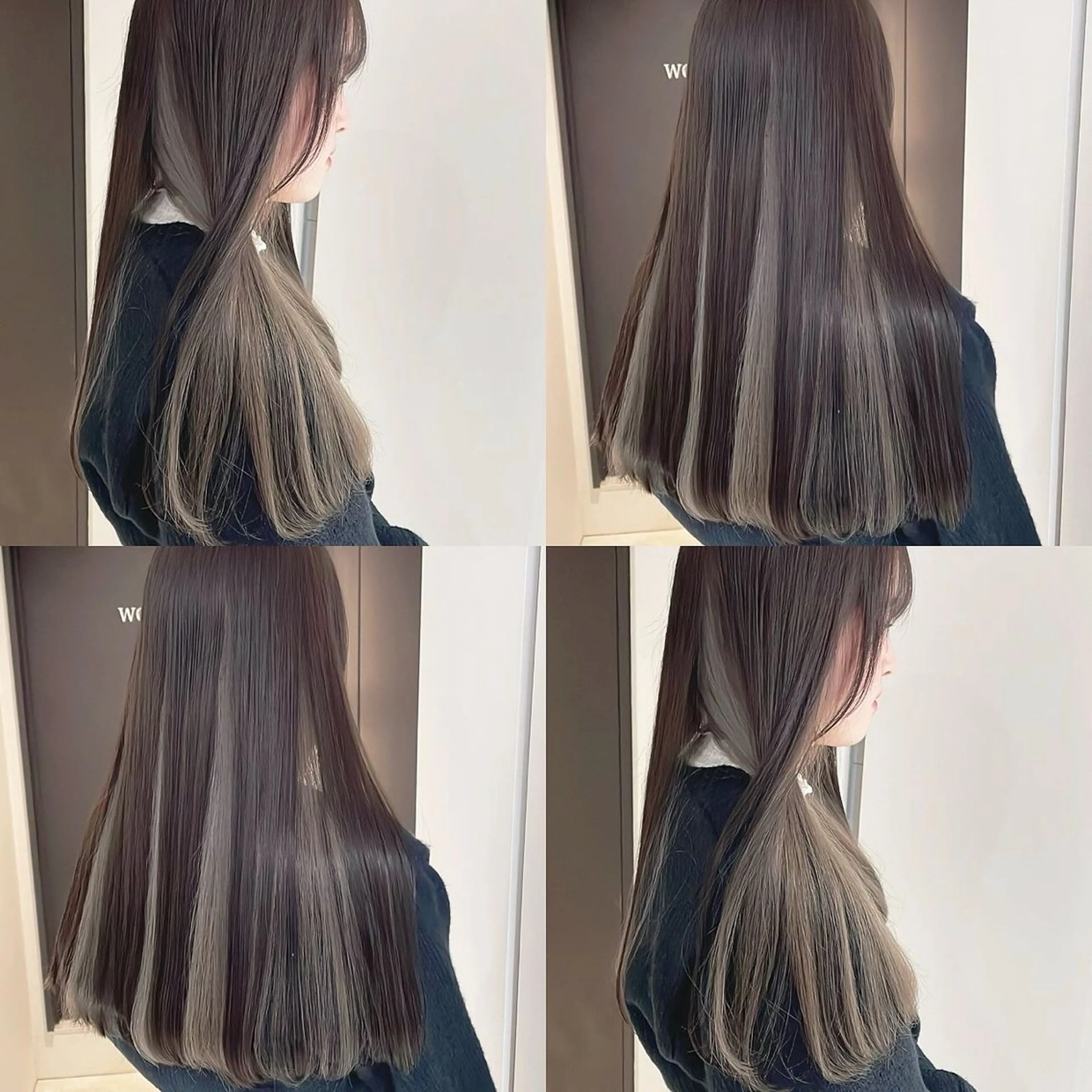 カラー ブリーチ グレージュ インナーカラー ヘアカラー トリートメント 渋谷:インナーカラー ／🍒エリカ🍒のヘアスタイル