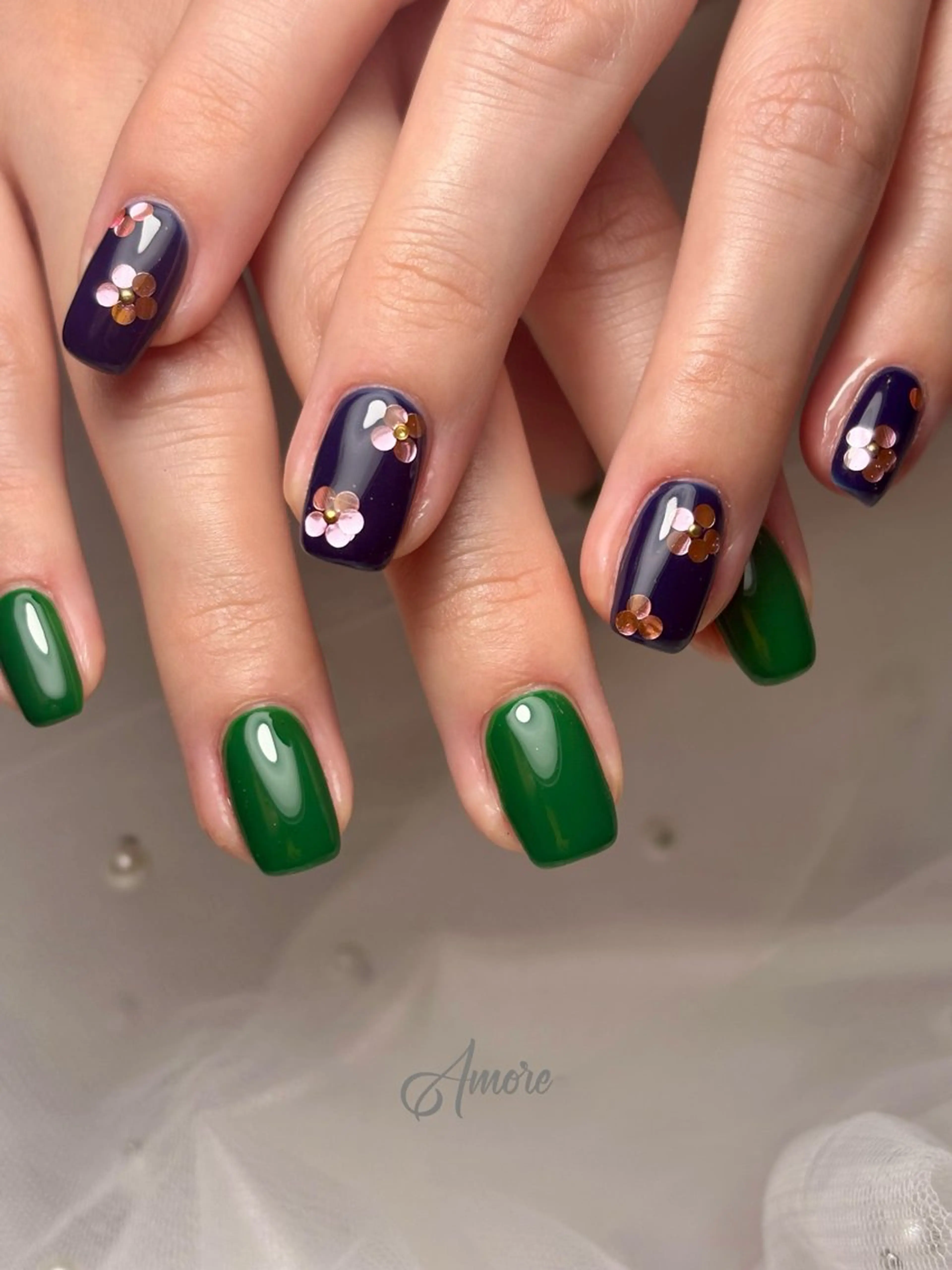 ネイル 桜ネイル ジェルネイル キラキラネイル 韓国ネイル マグネットネイル You kyehwaのネイルデザイン