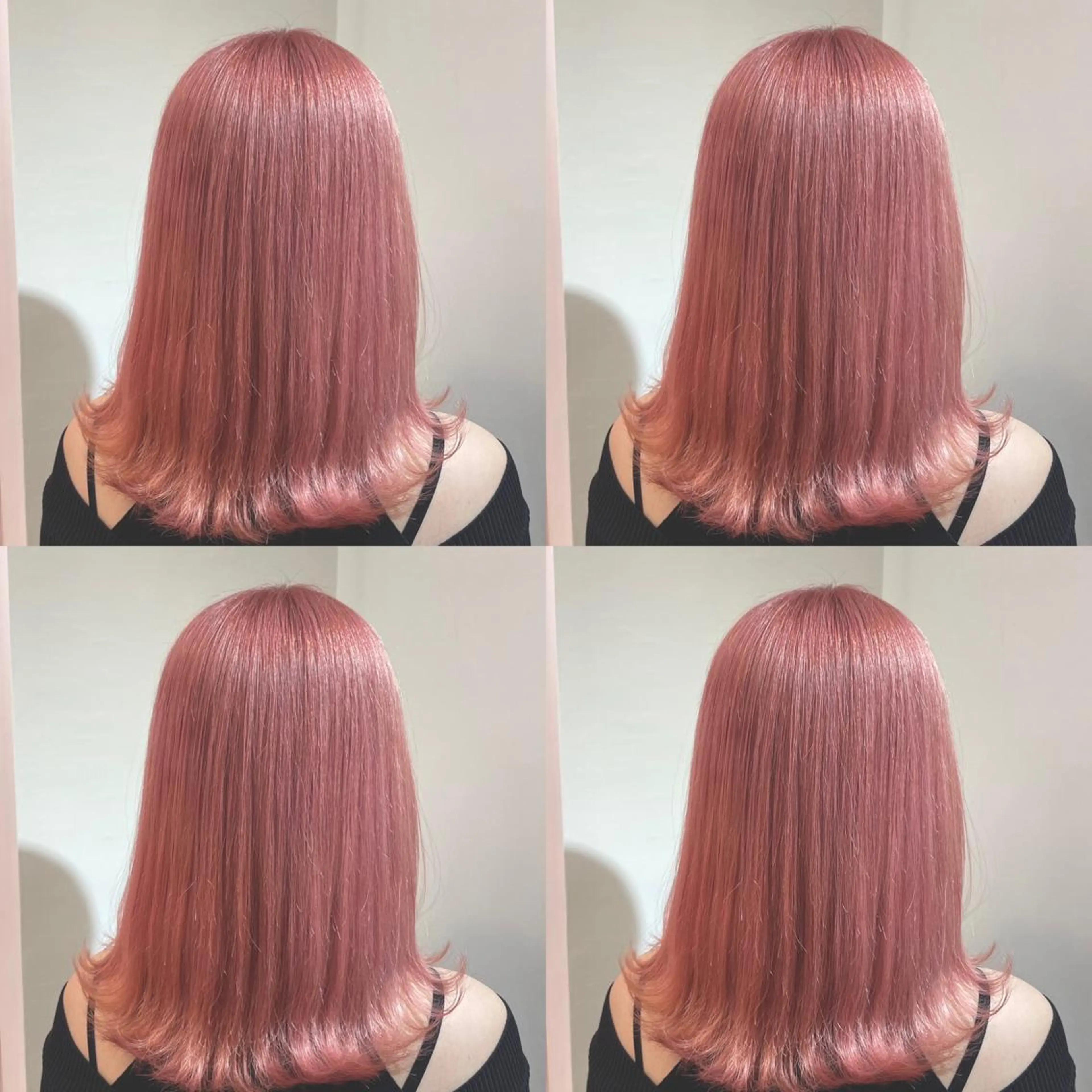 セミロング カラー ブリーチ ピンクカラー ホワイトピンク 🌷MAYU 🌷のヘアスタイル