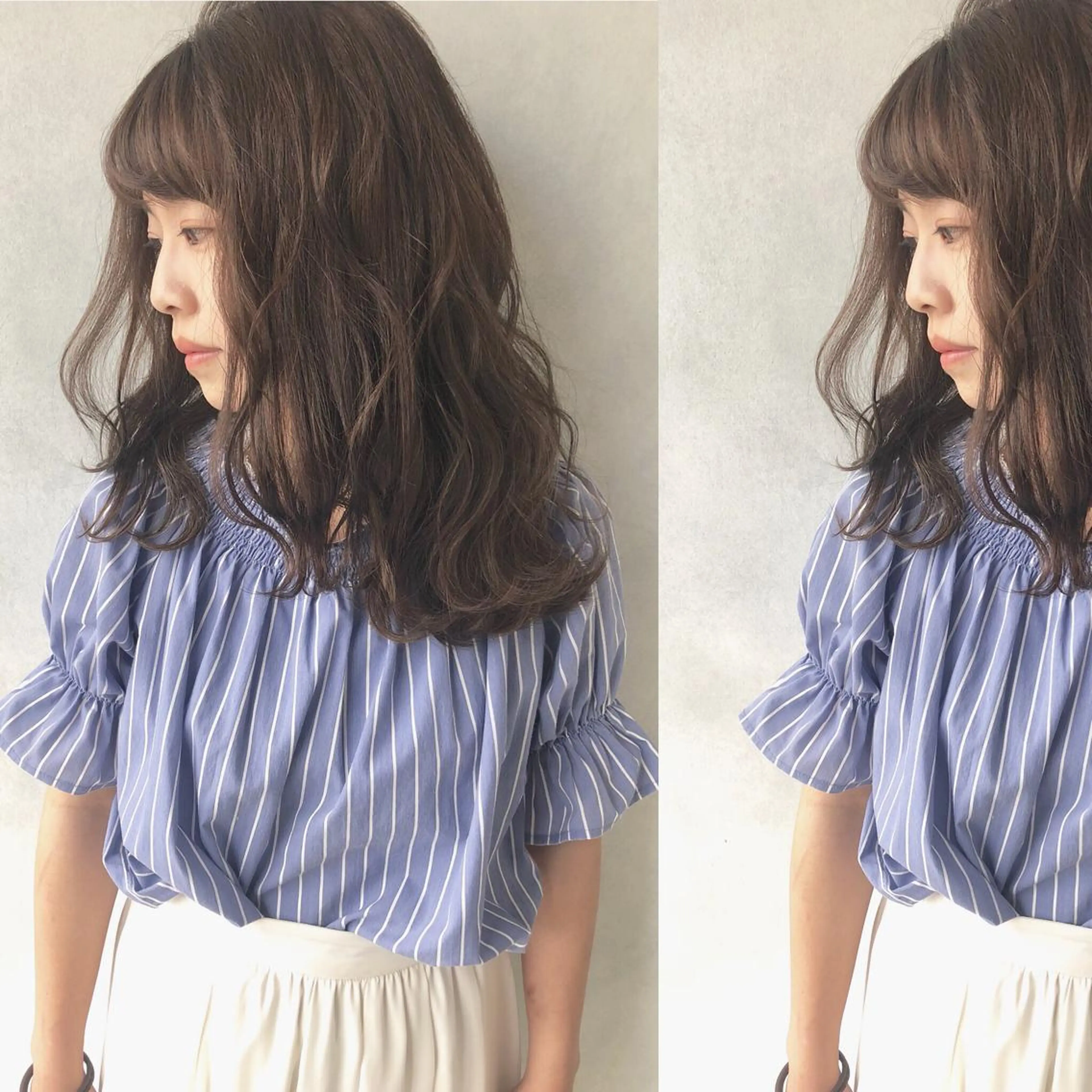 セミロング 外国人風カラー ハイライト 小澤大輔 YOLO hairのヘアスタイル