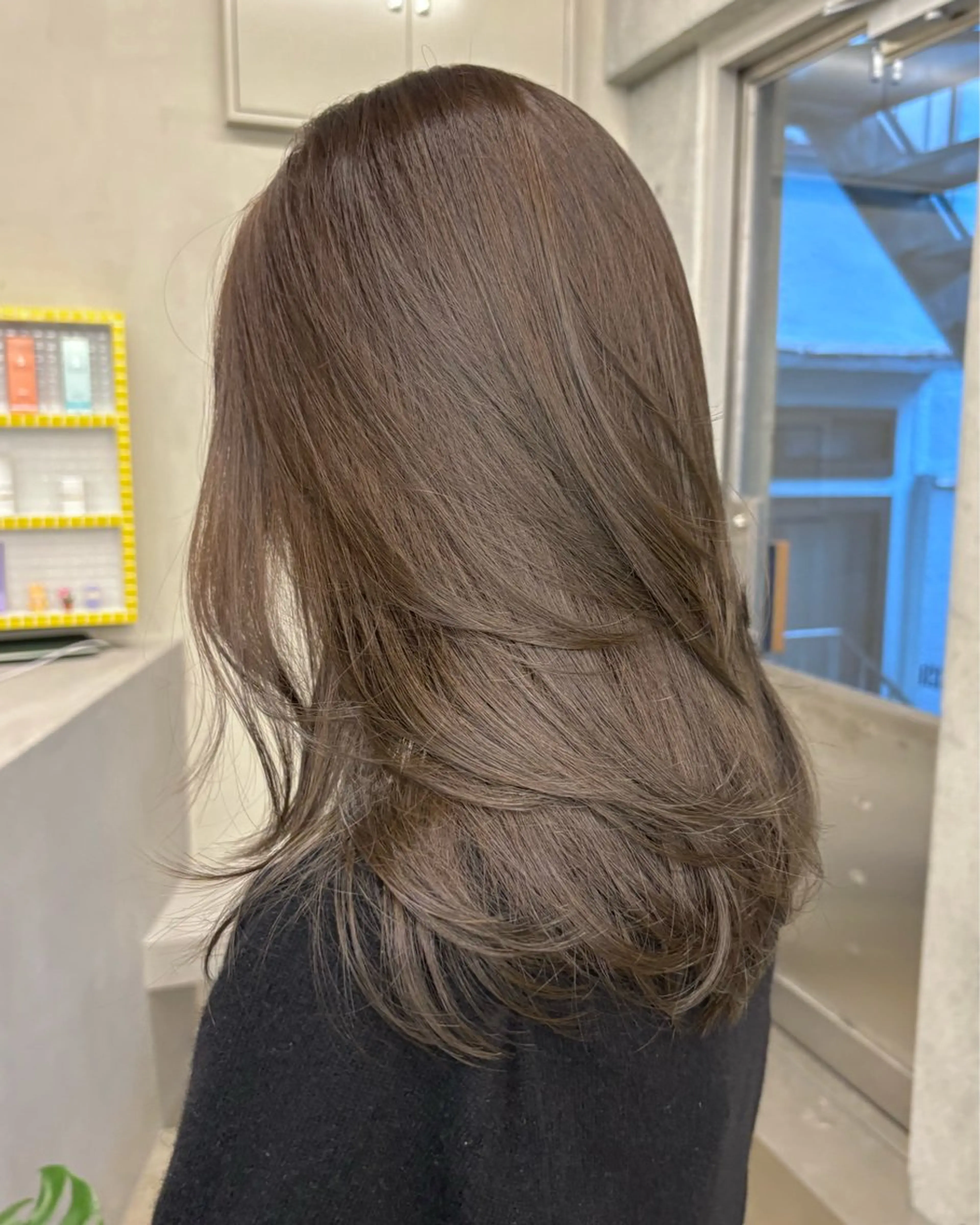 セミロング カラー ヘアカラー トリートメント レイヤー/韓国ヘア/ 梅田/中崎町のヘアスタイル