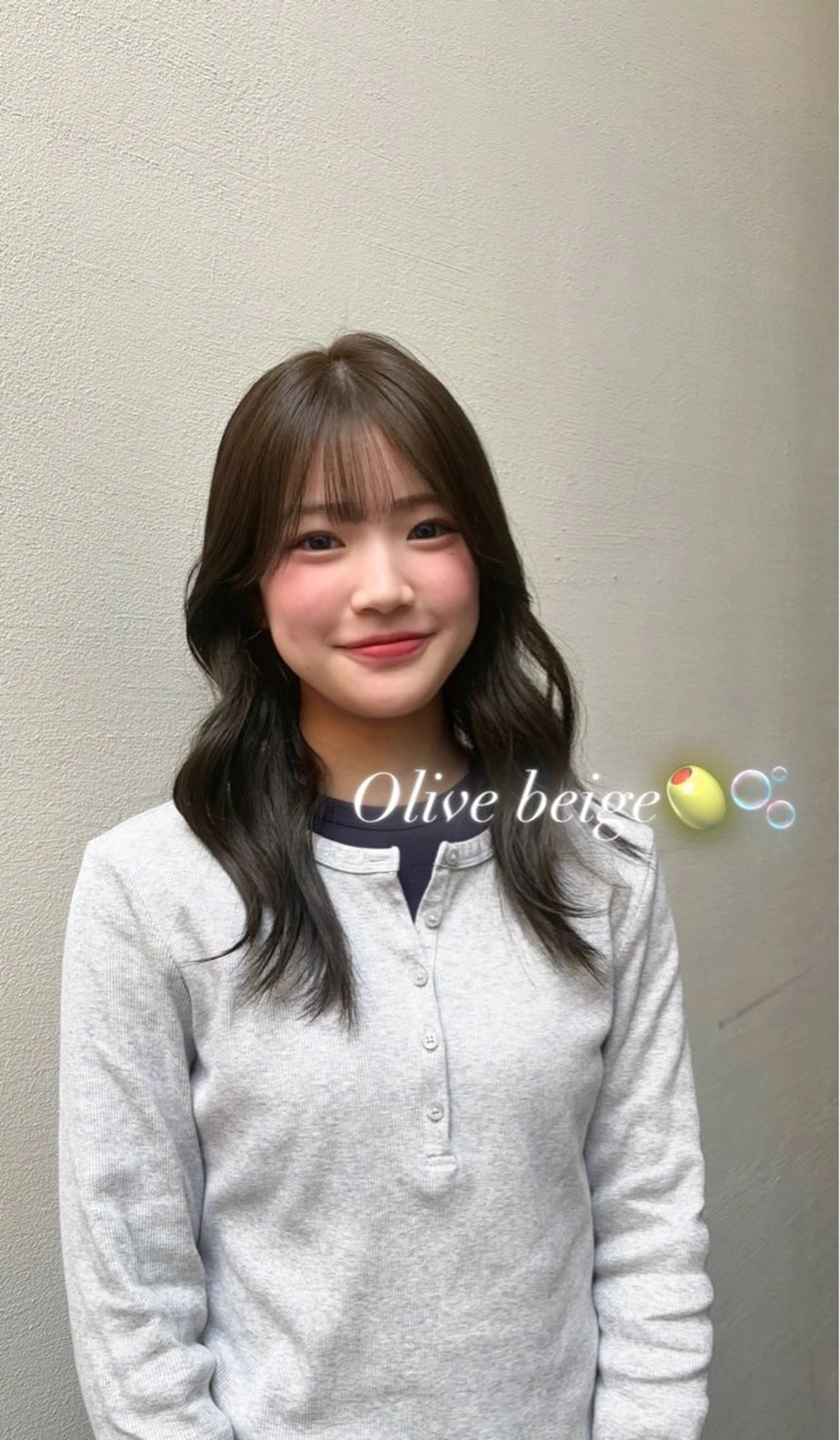 セミロング ヘアカラー トリートメント aoi /ニュアンス /透明感カラーのヘアスタイル