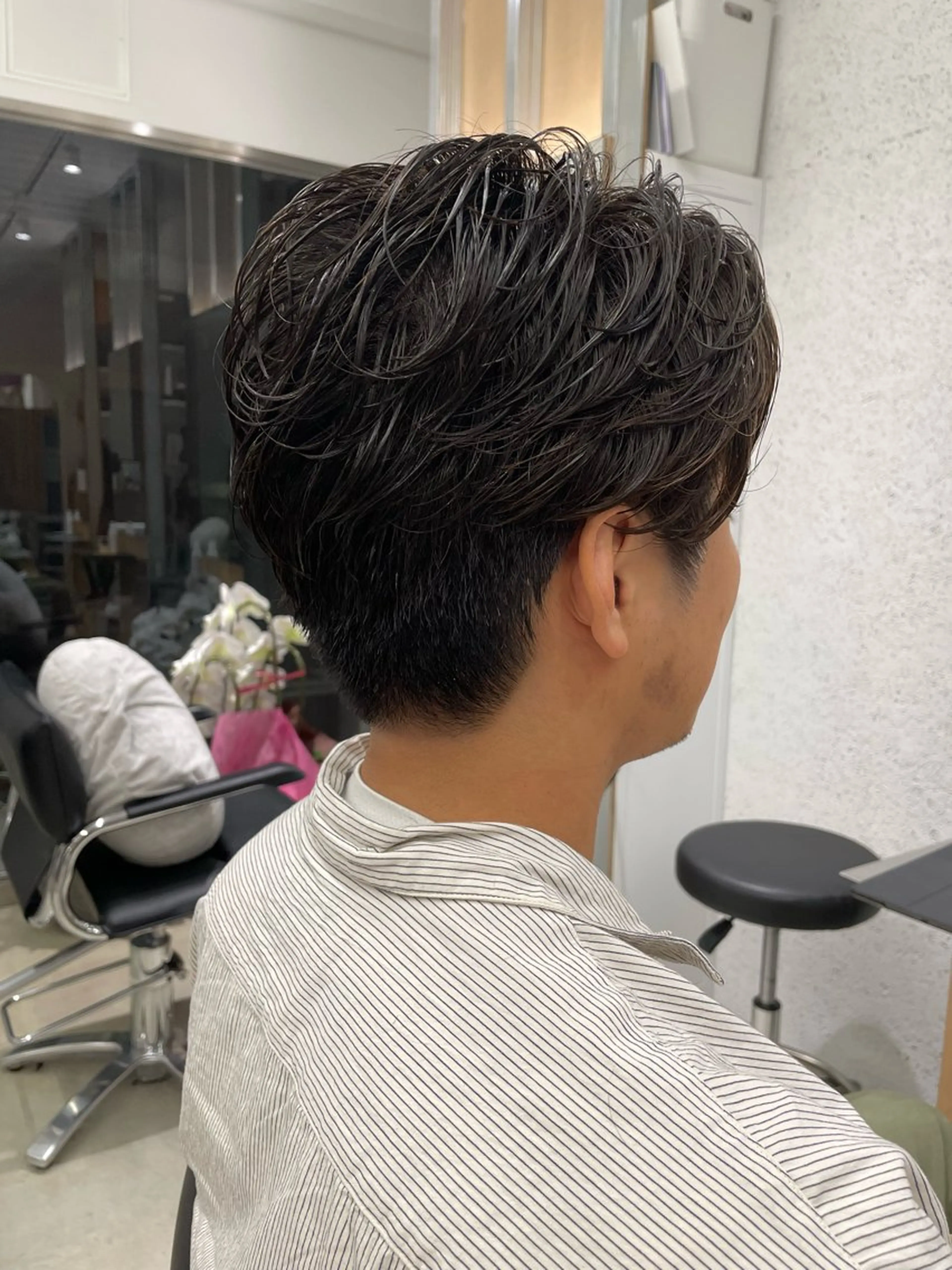 ショート パーマ メンズ カット パーマ 髪質改善/茅ヶ崎 マツモト リョウのヘアスタイル