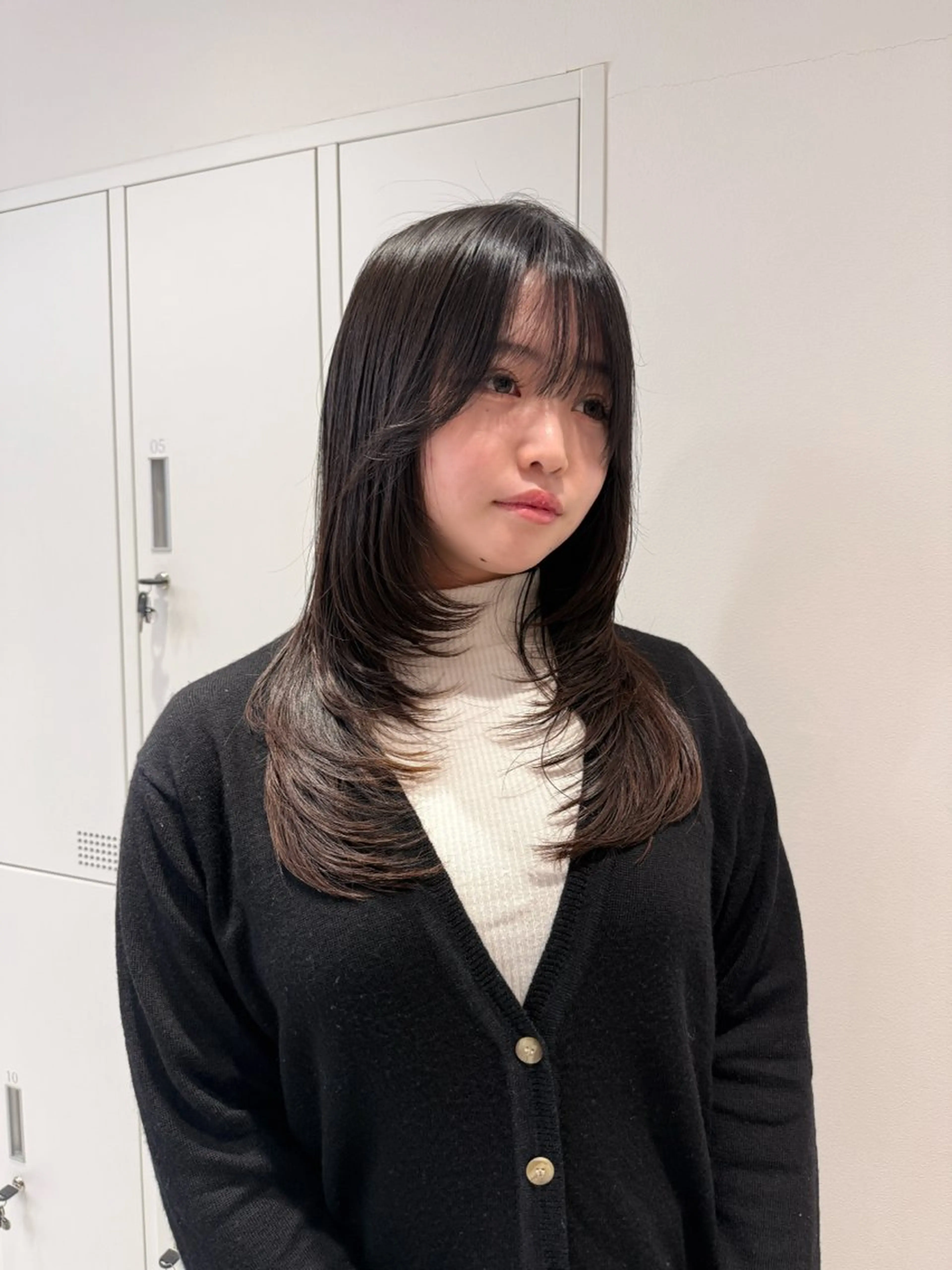 ロング レイヤーカット マイ/カットモデル /暖色カラーのヘアスタイル