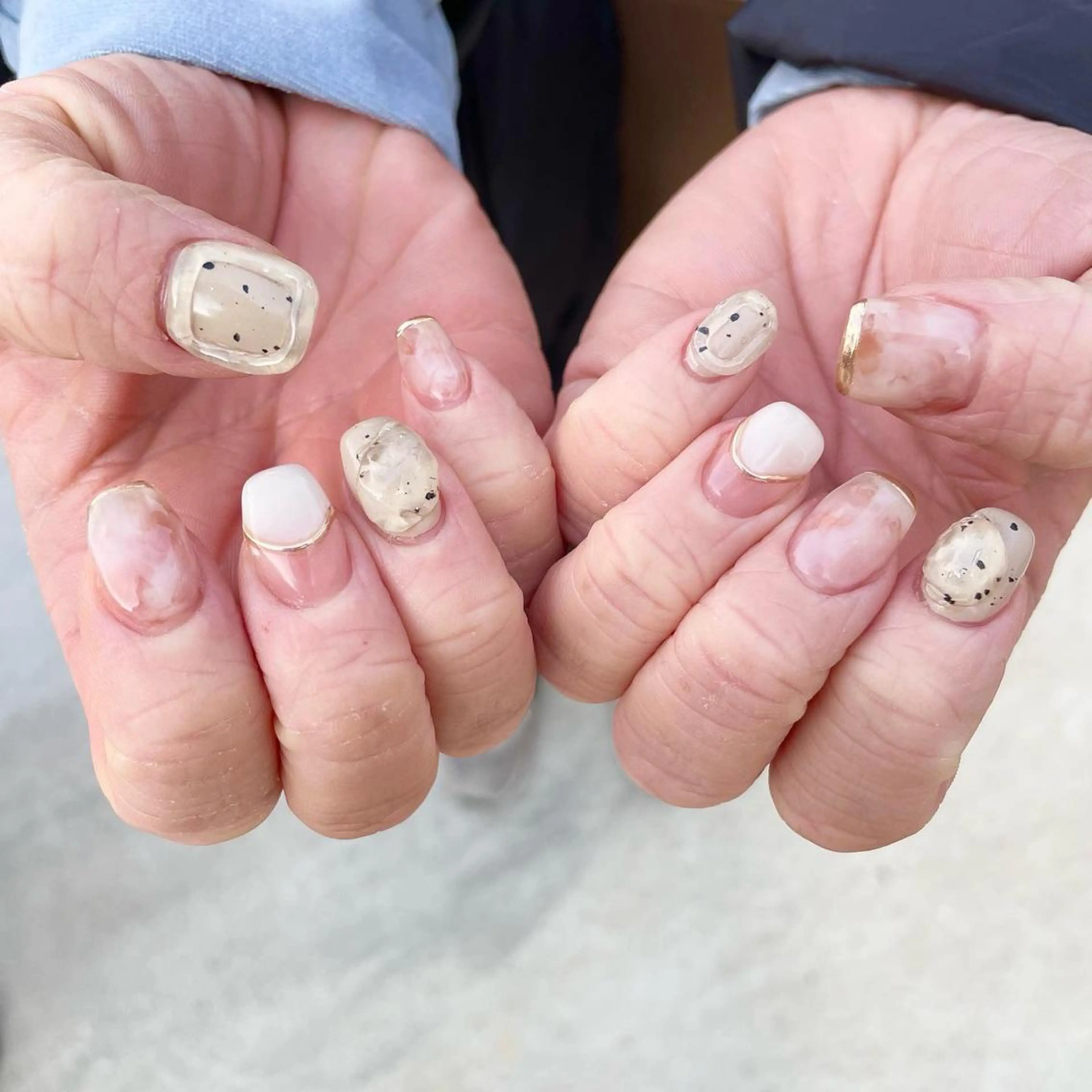 ネイル ハンドネイル Sea  nail by emaのネイルデザイン