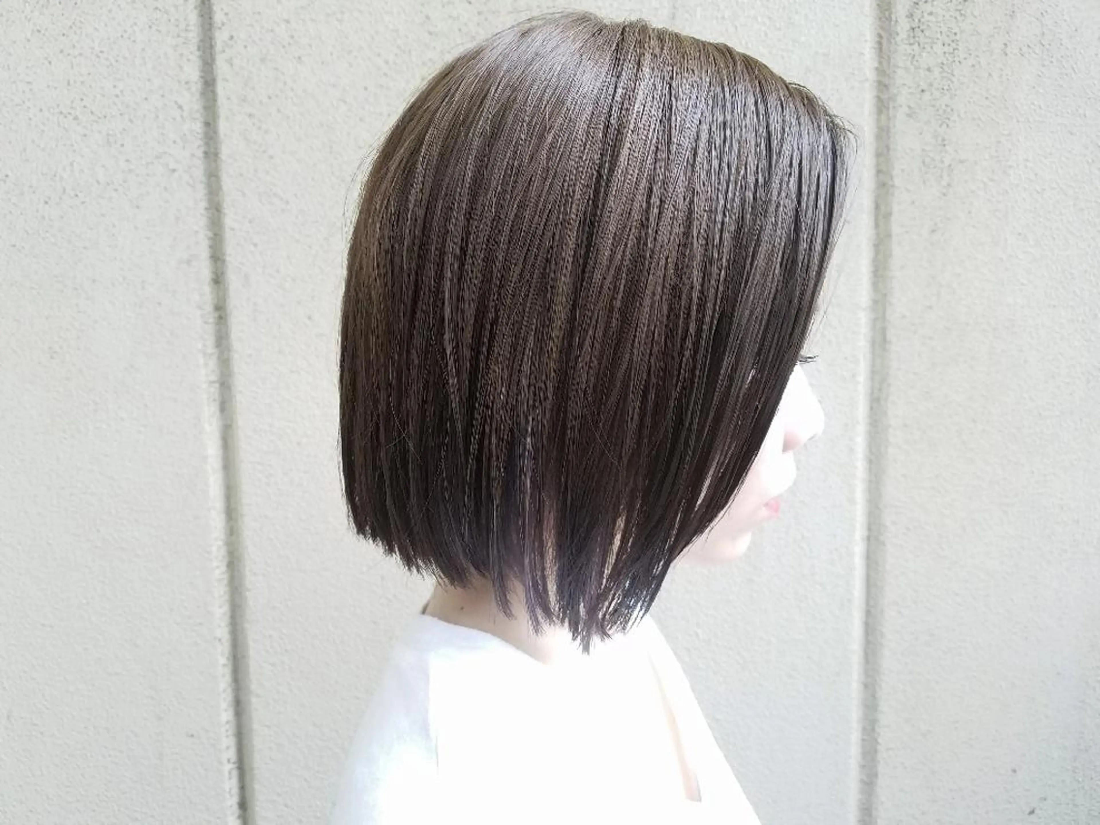 ショート カラー 切りっぱなしボブ ボブ imai /カット/パーマのヘアスタイル