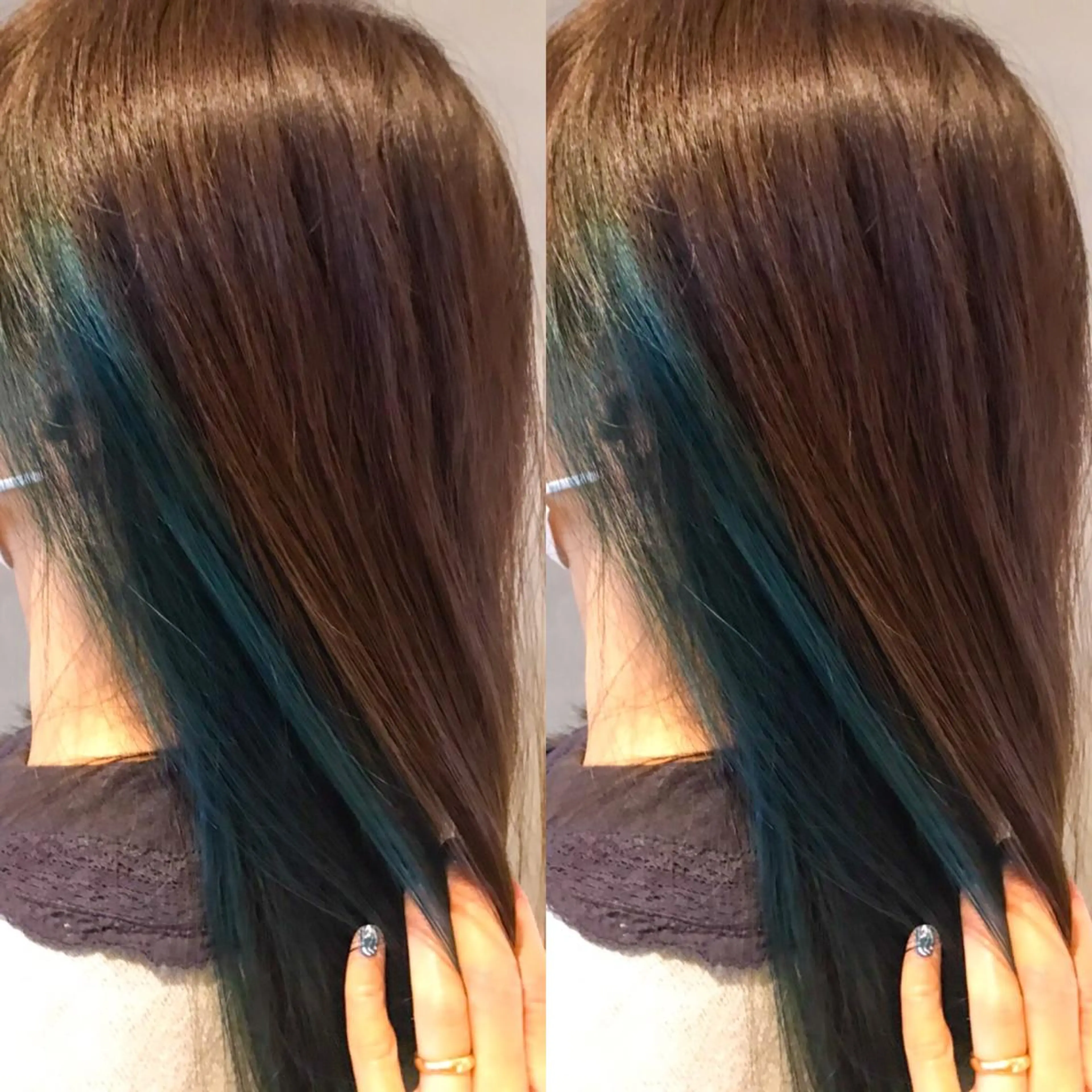 カラー ブリーチ イヤリングカラー 長谷川 沙紀のヘアスタイル