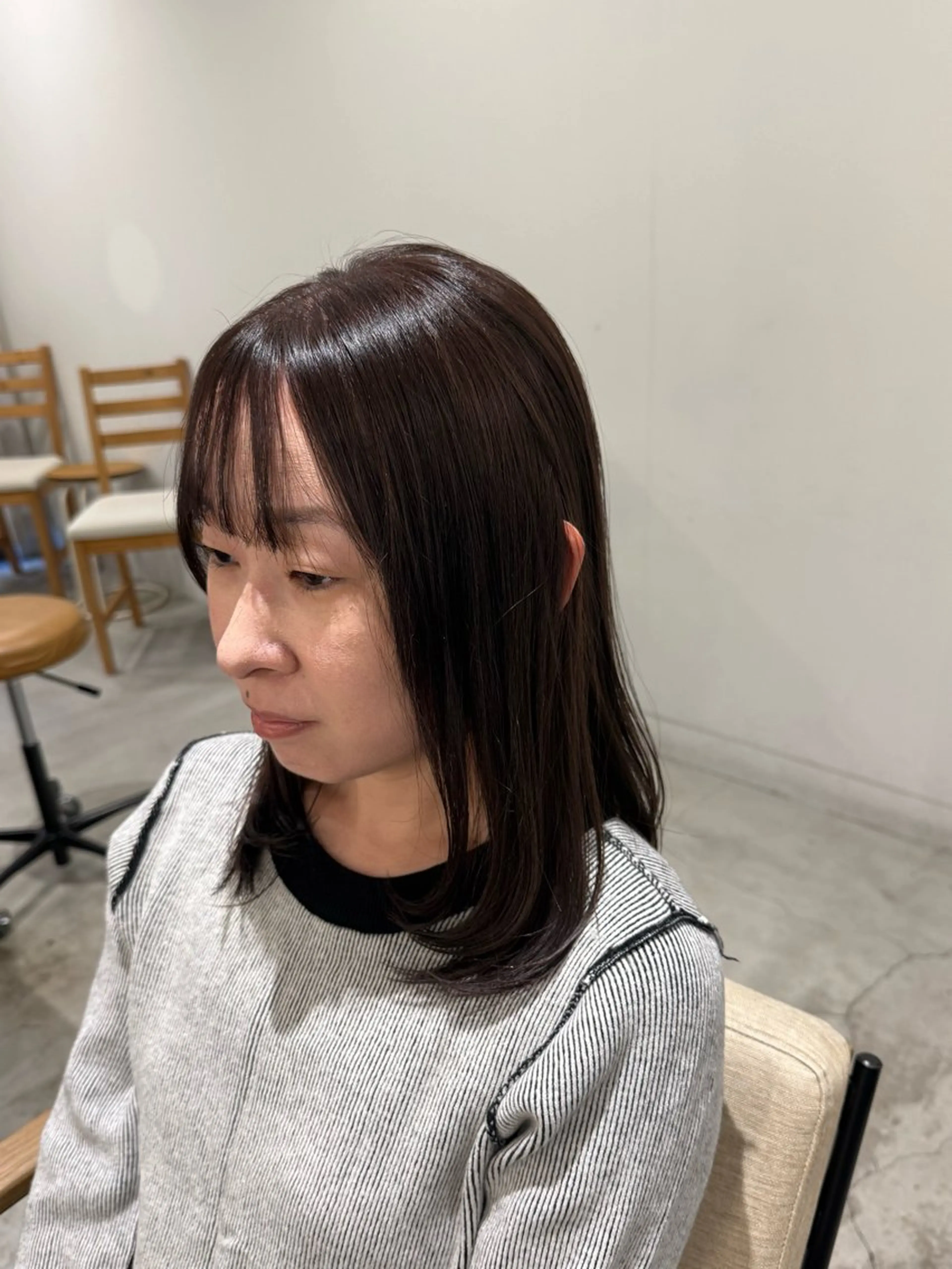 ミディアム カラー ブラウンカラー カット ヘアカラー トリートメント 🐕🦺似合わせ 🐕🦺akariのヘアスタイル