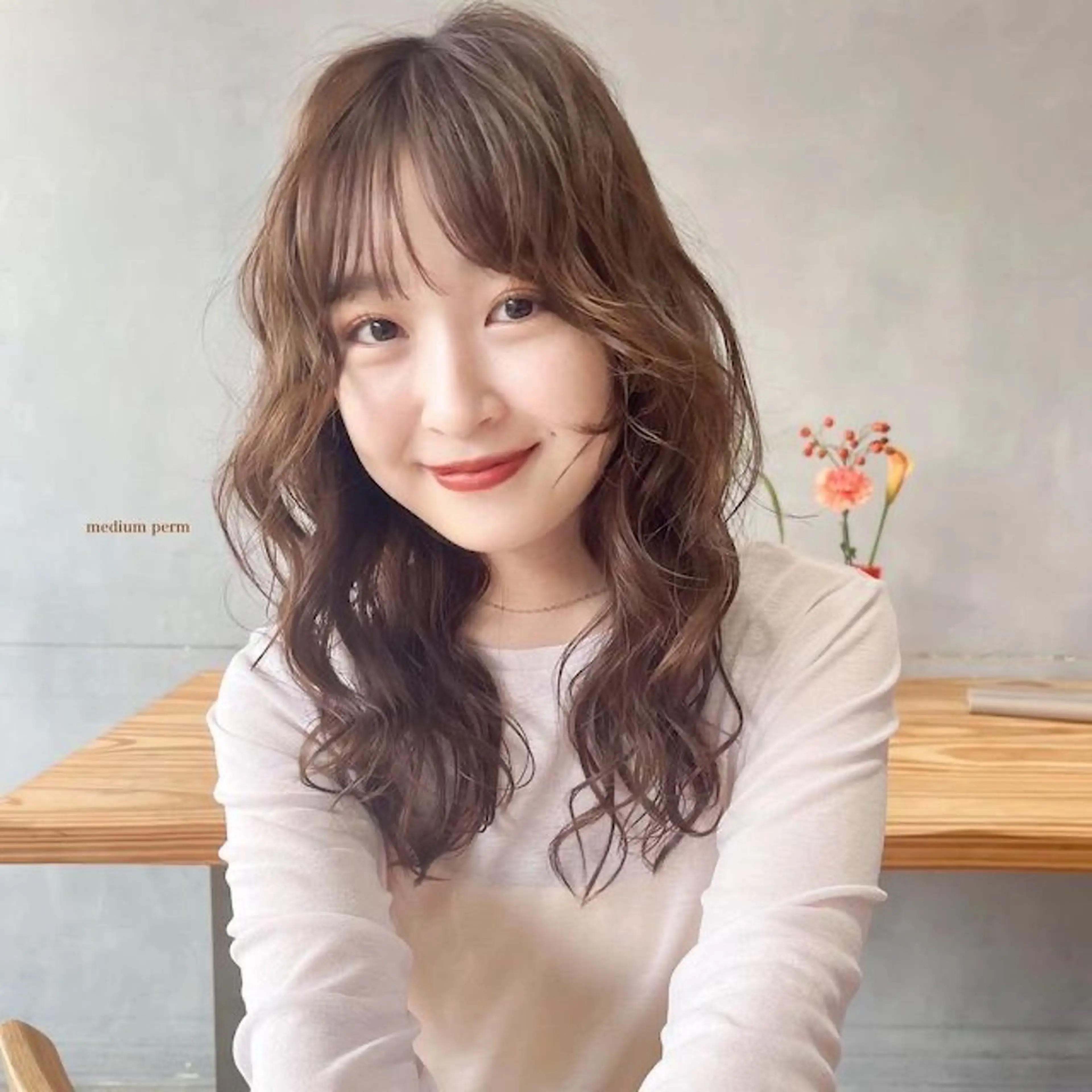 セミロング ヘアアレンジ カットカラーパーマ 募集／Otohaのヘアスタイル