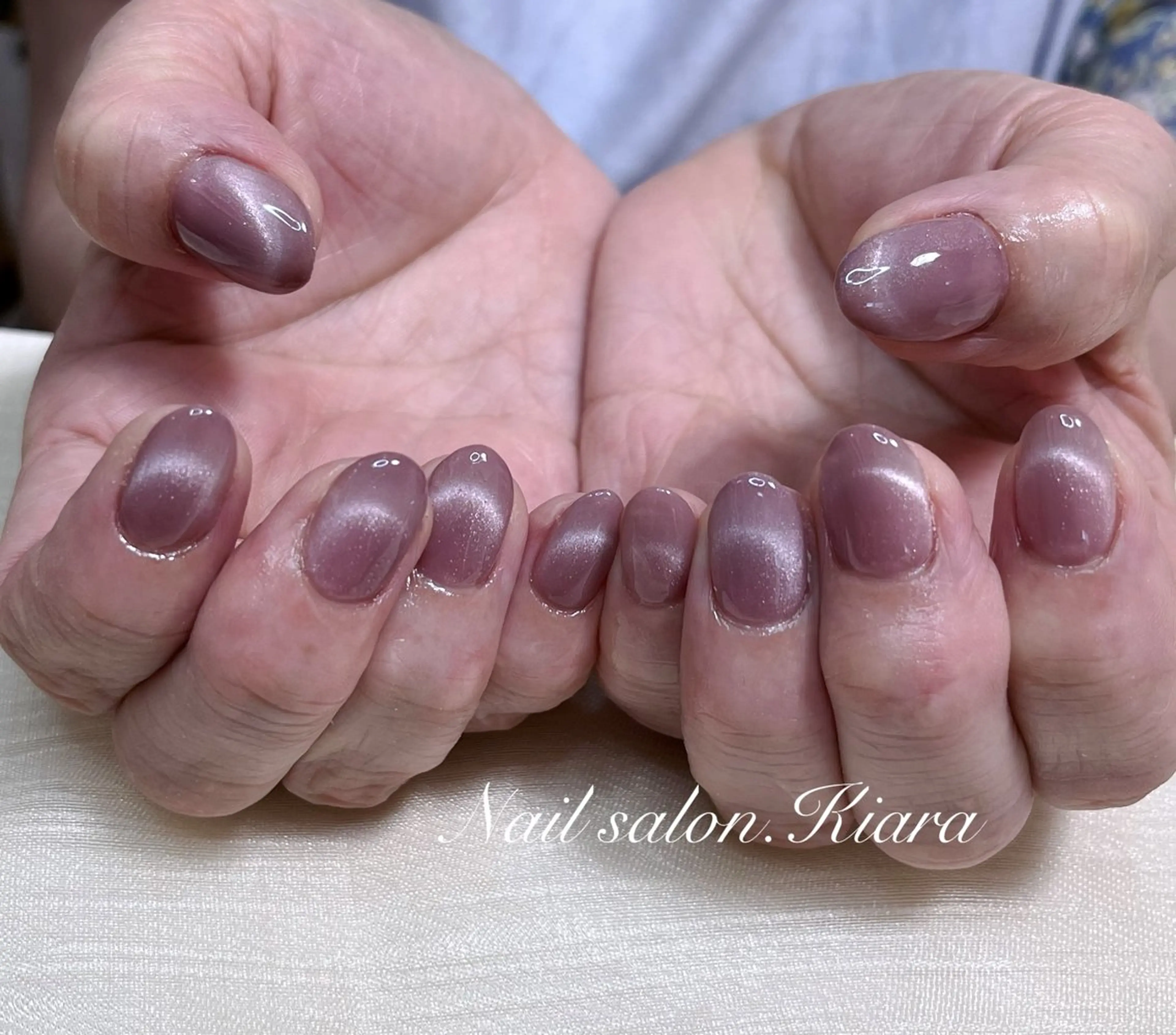 ネイル フレンチネイル マグネットネイル マグネットフレンチ 🍭Kiara Nail🍭のネイルデザイン