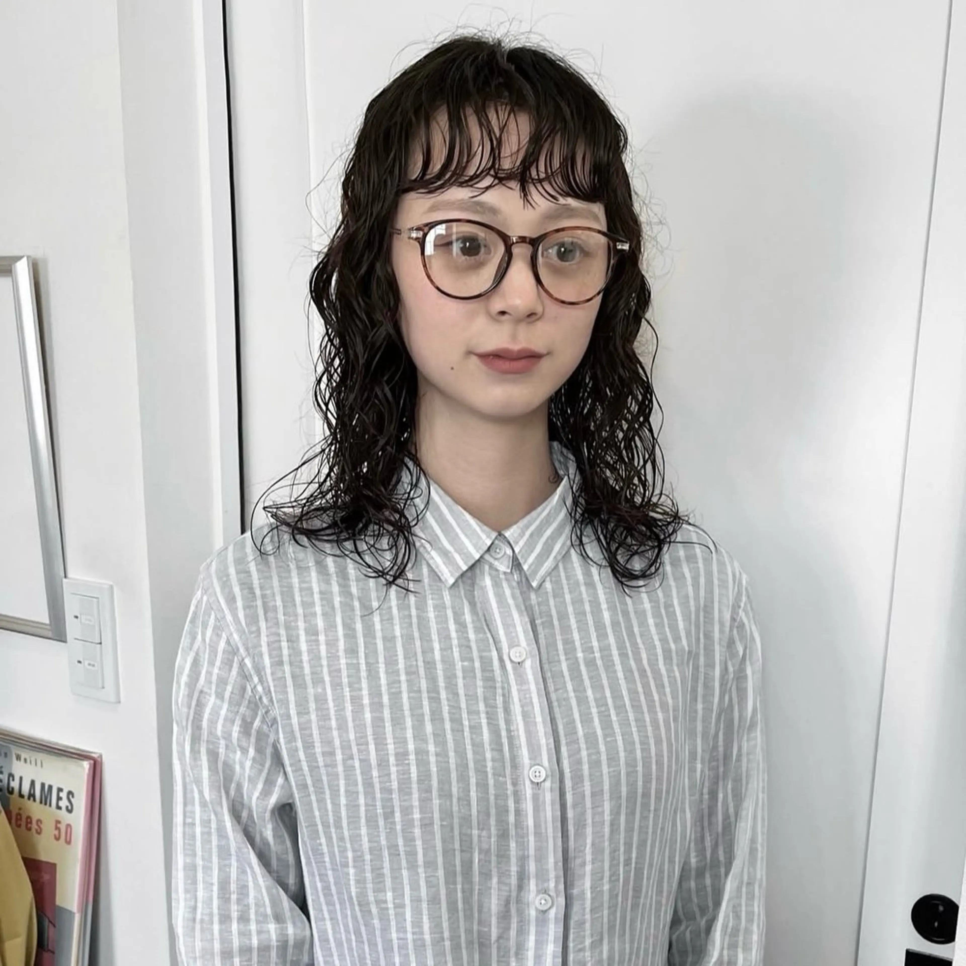 ミディアム ミディアムパーマ 小山夕稀/ニュアンス パーマ/新城のヘアスタイル