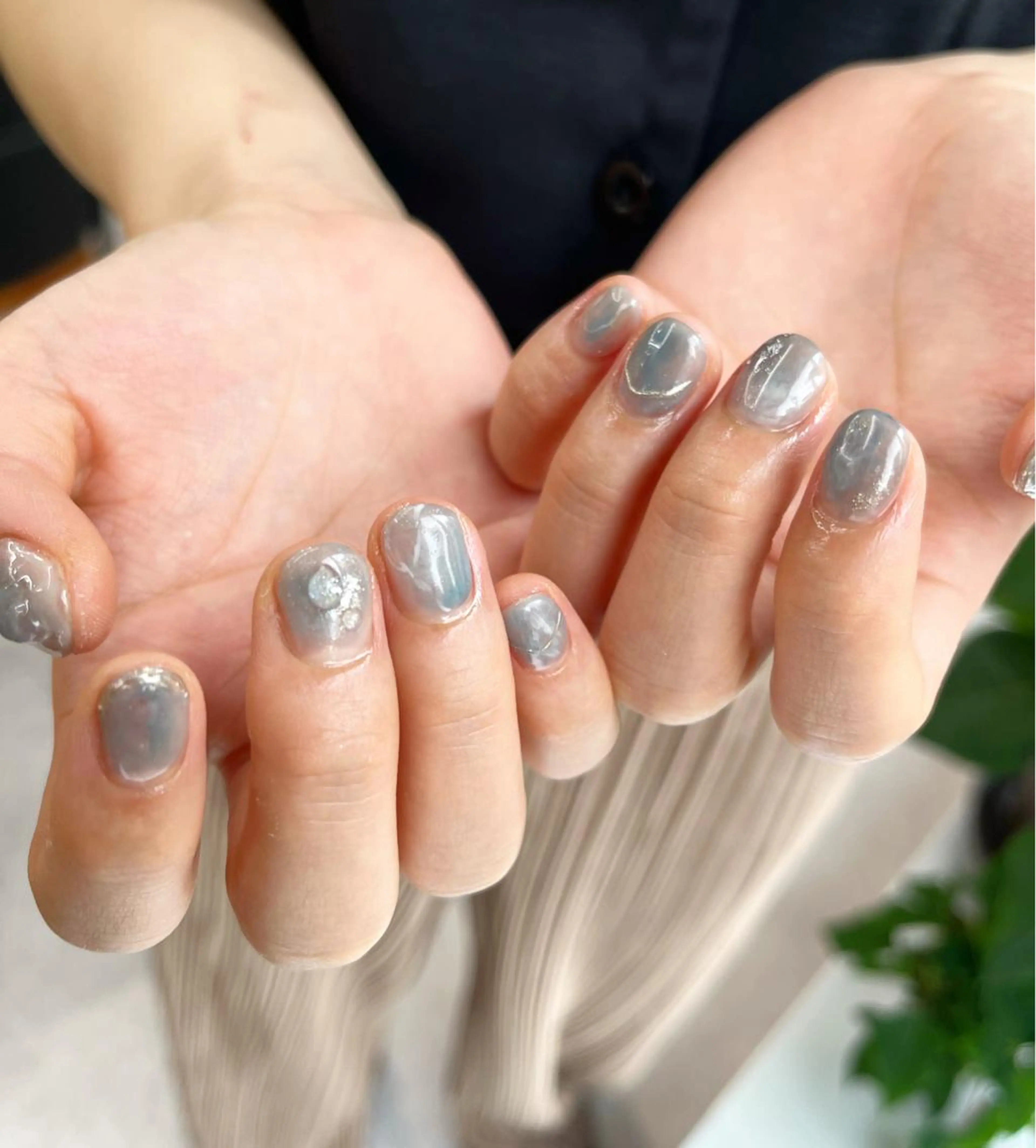 ネイル ブルー nail* runa🌻のネイルデザイン
