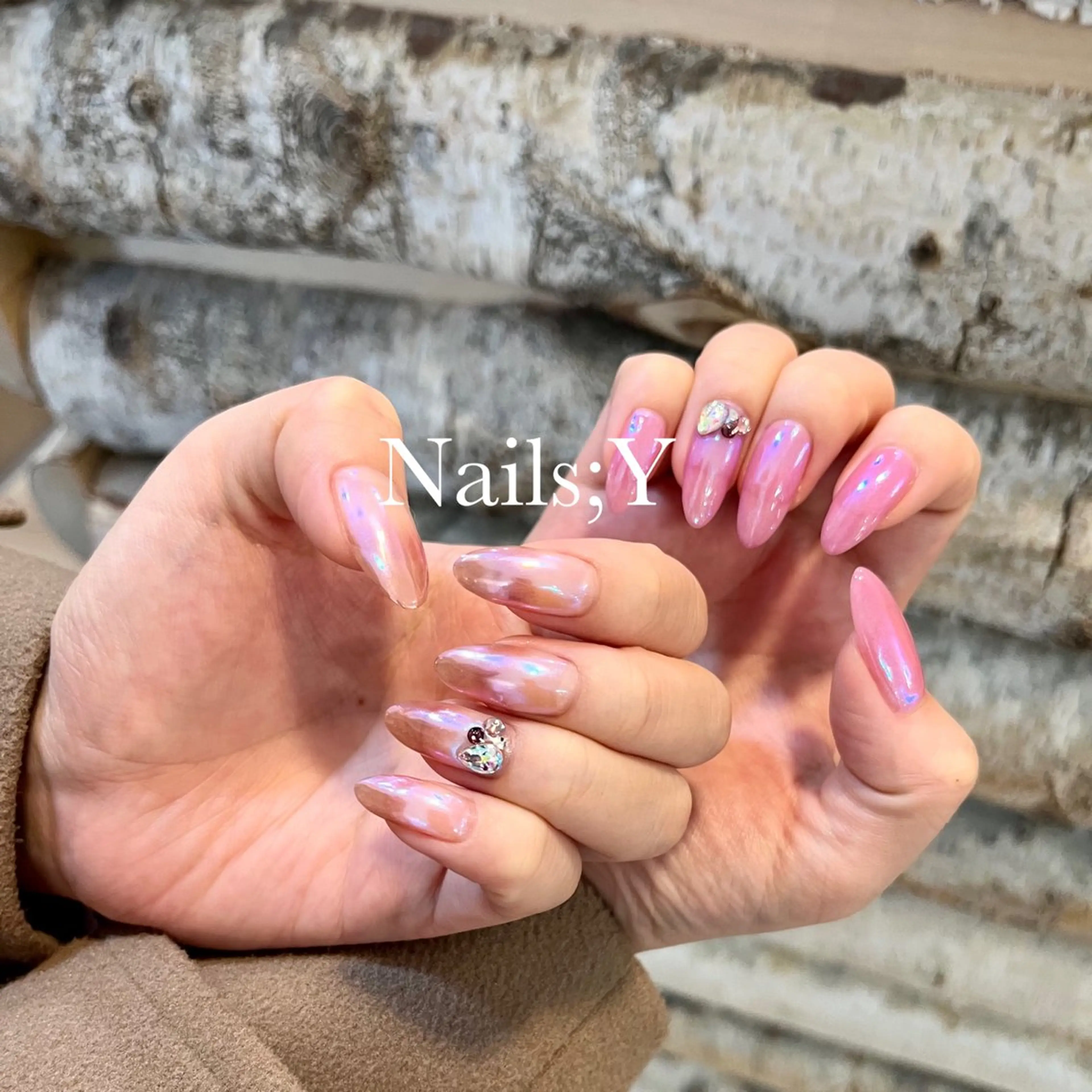 ネイル ジェルネイル マグネットネイル おそろいネイル パラジェル yo koのネイルデザイン